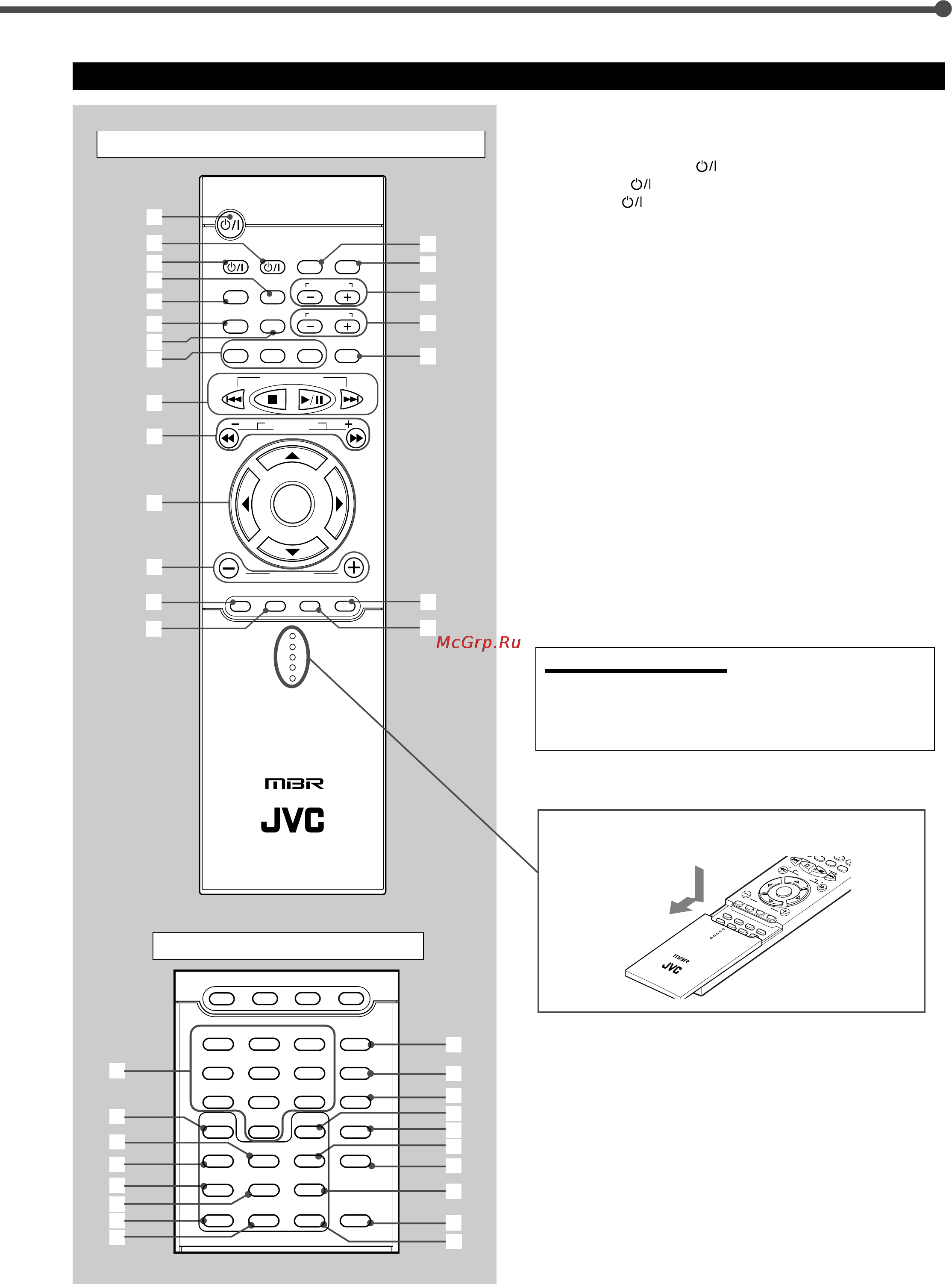 JVC TH-A30R [7/64] Пульт дистанционного управления