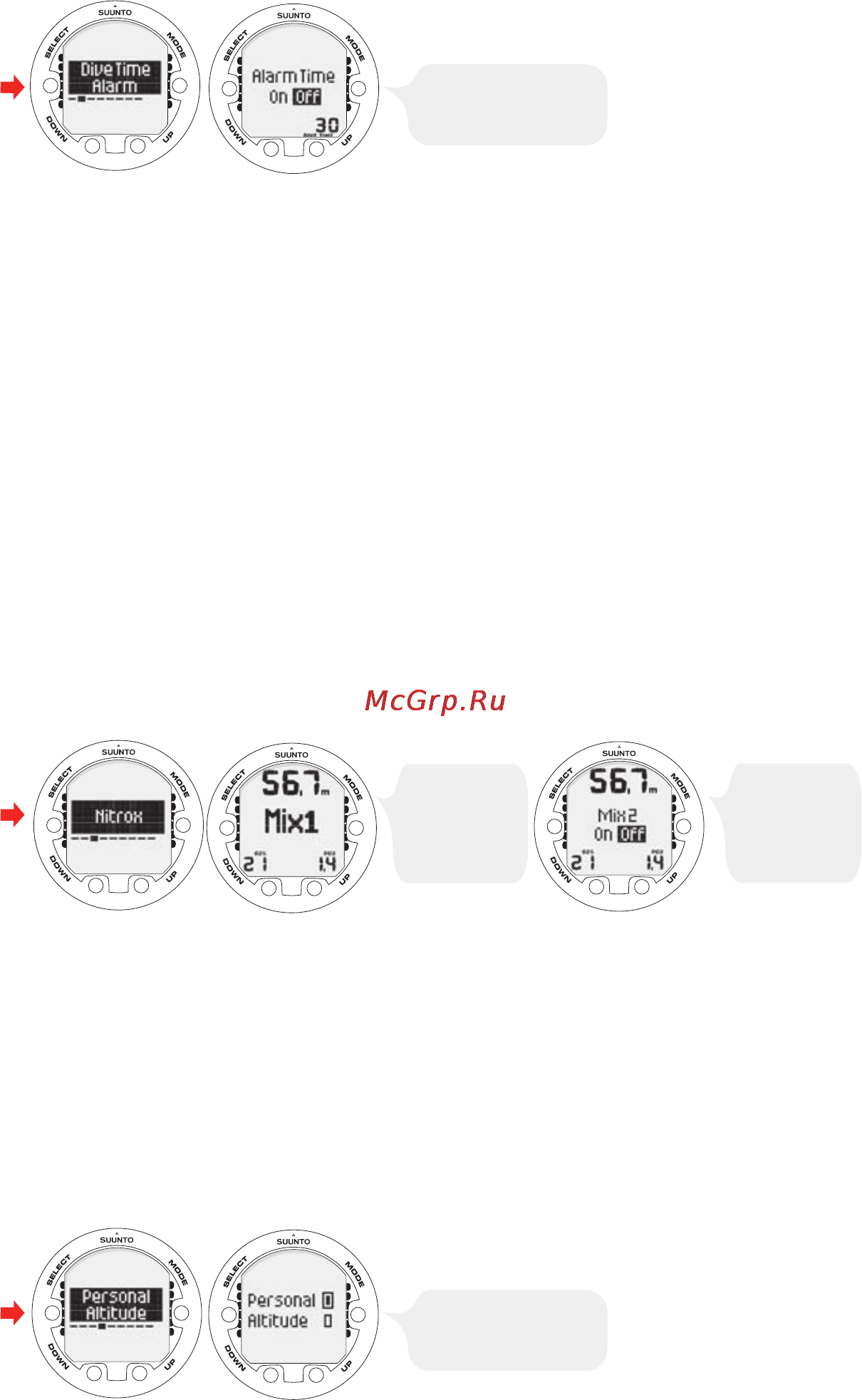 Suunto Cobra3 [20/60] Setting the nitrox values