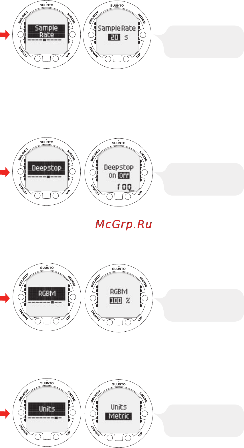 Suunto Cobra3 [21/60] Setting the tank pressure alarm