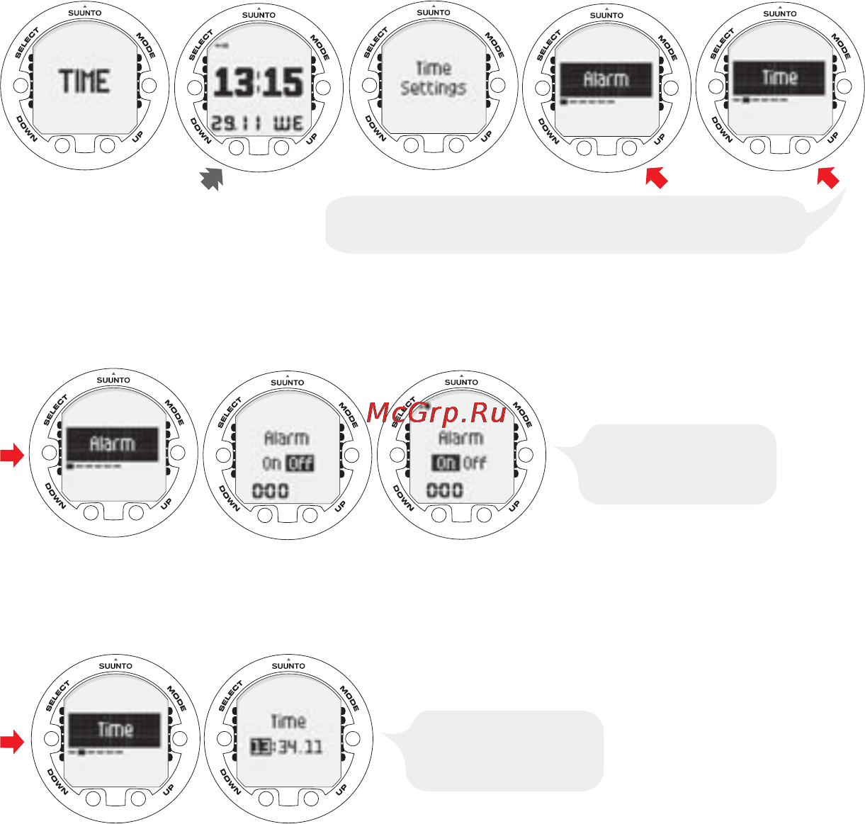 Suunto Cobra2 [11/56] Time mode settings