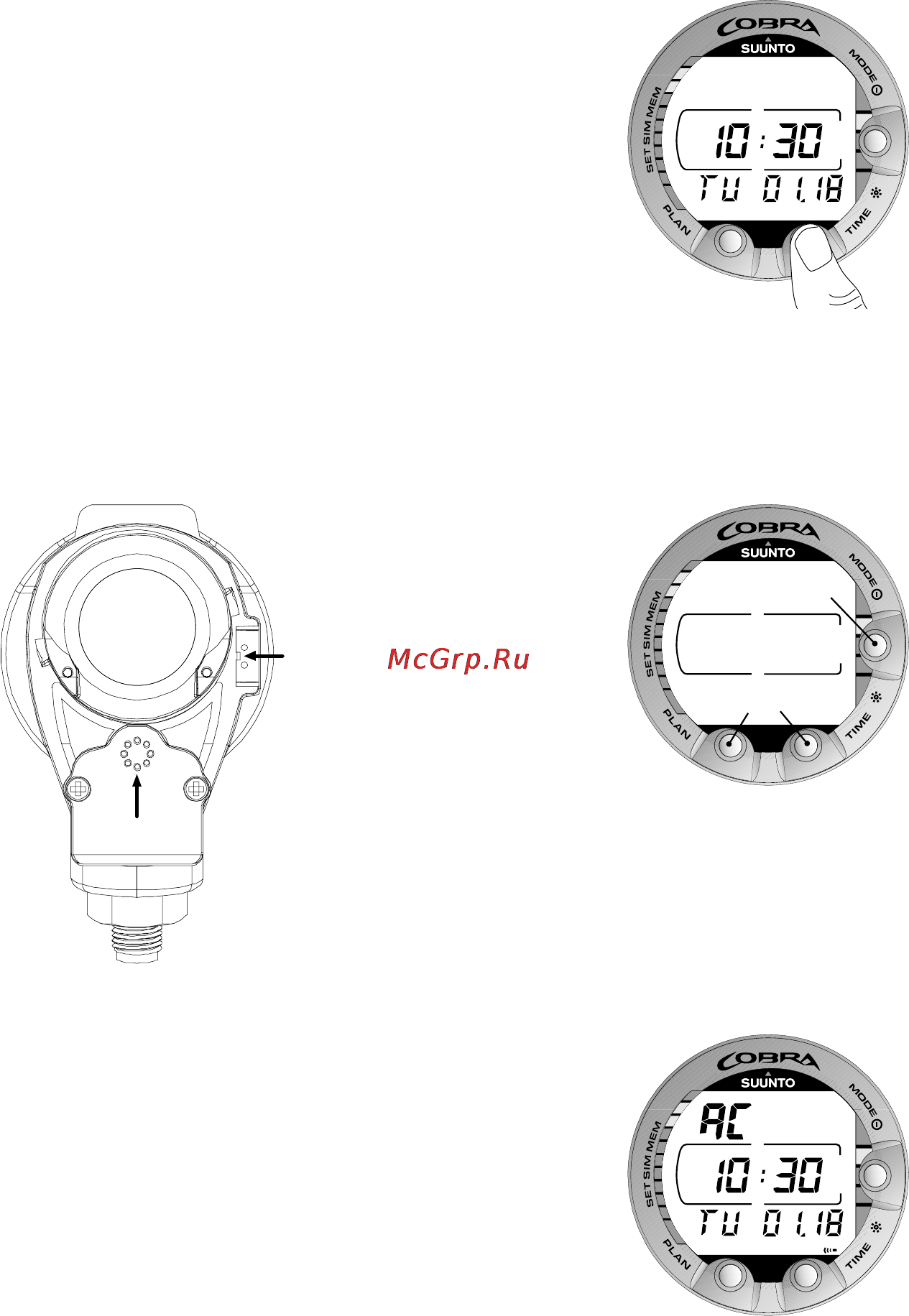 Suunto Cobra [15/78] Water contacts
