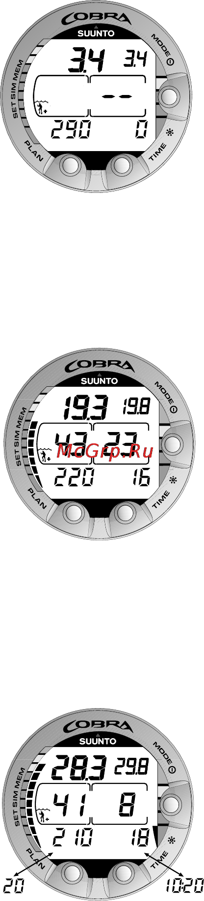 Suunto Cobra [22/78] Diving in air mode