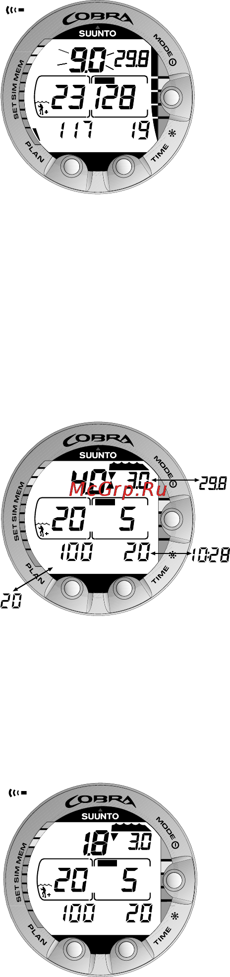 Suunto Cobra [24/78] Low air pressure warnings