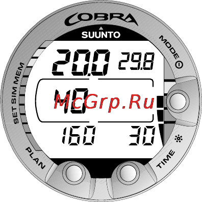 Suunto Cobra [33/78] Diving in gauge mode