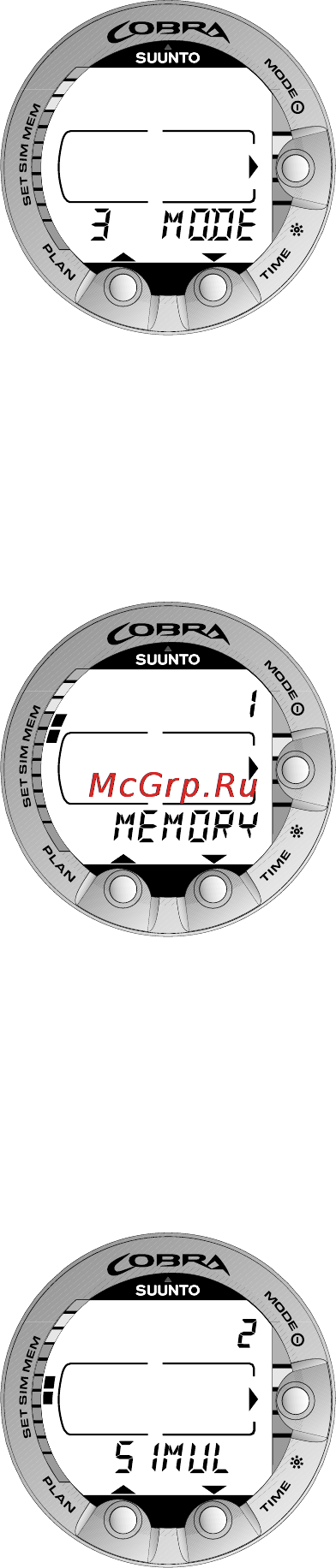 Suunto Cobra [42/78] Menu based modes