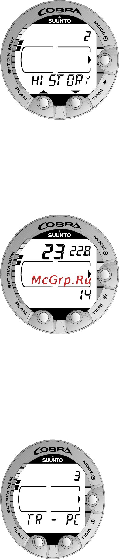Suunto Cobra [47/78] Dive history memory 2 history