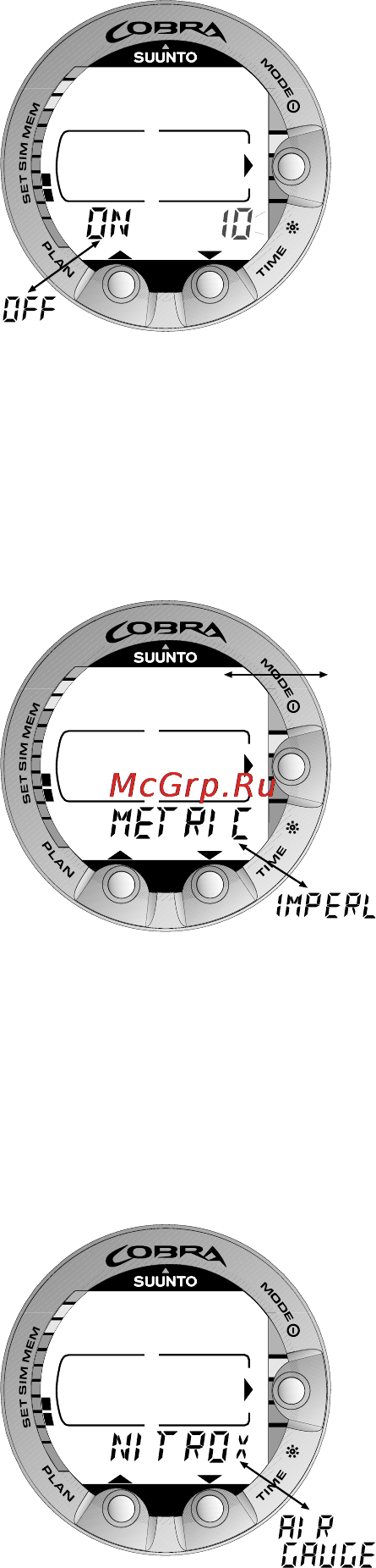 Suunto Cobra [54/78] Setting preferences 3 set pref