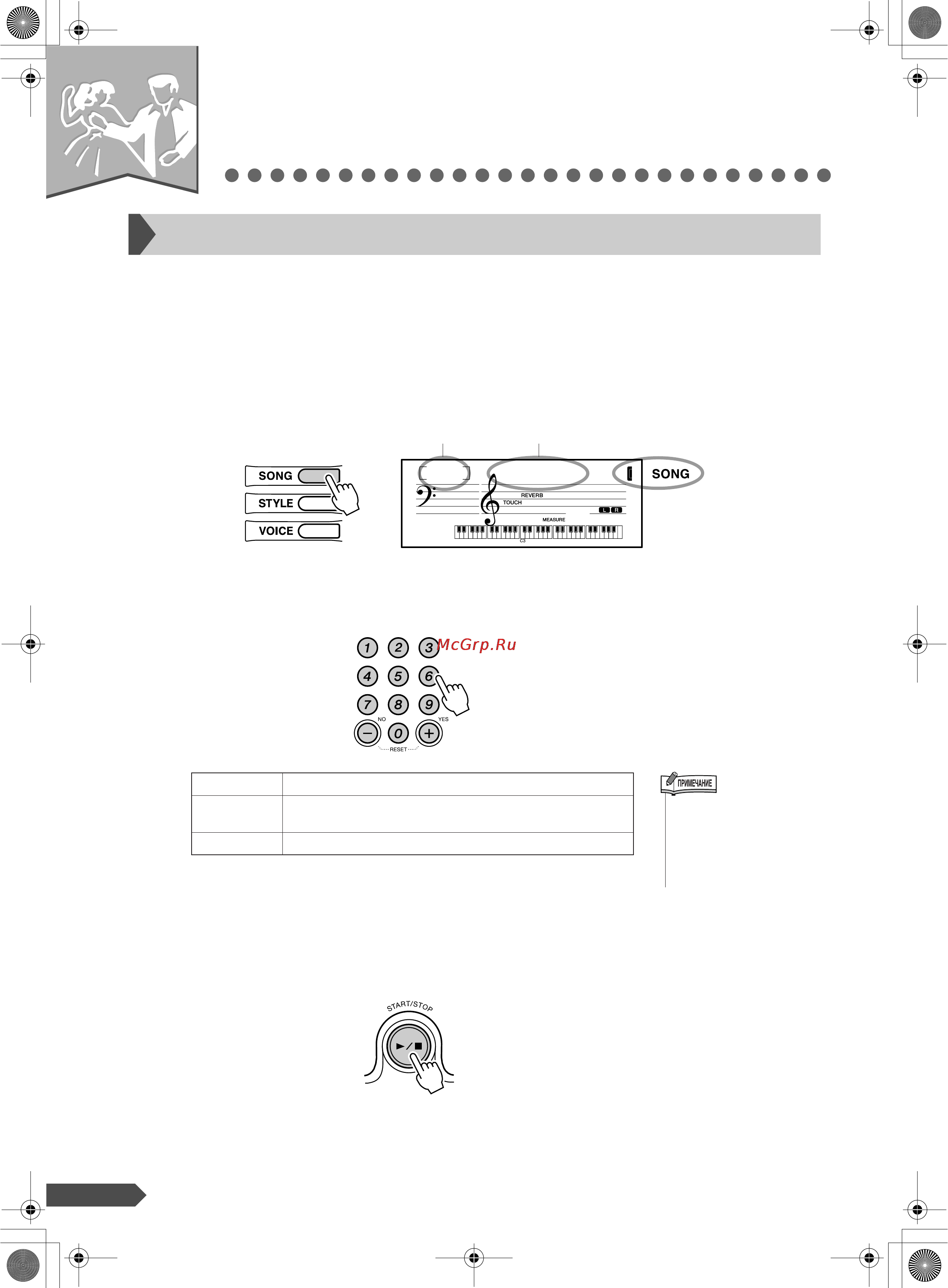 Yamaha PSR-E303 [20/84] Нажмите кнопку бтарт бтор
