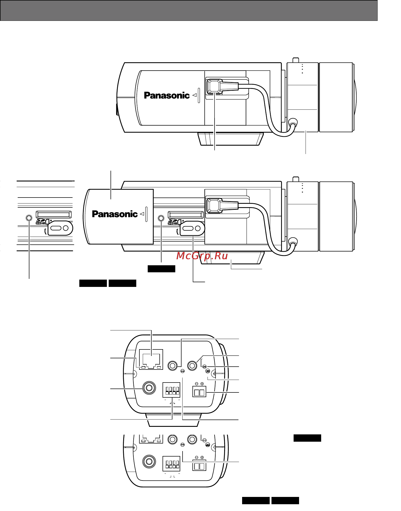 Panasonic WV-SP302 [15/36] Основные органы управления и контроля