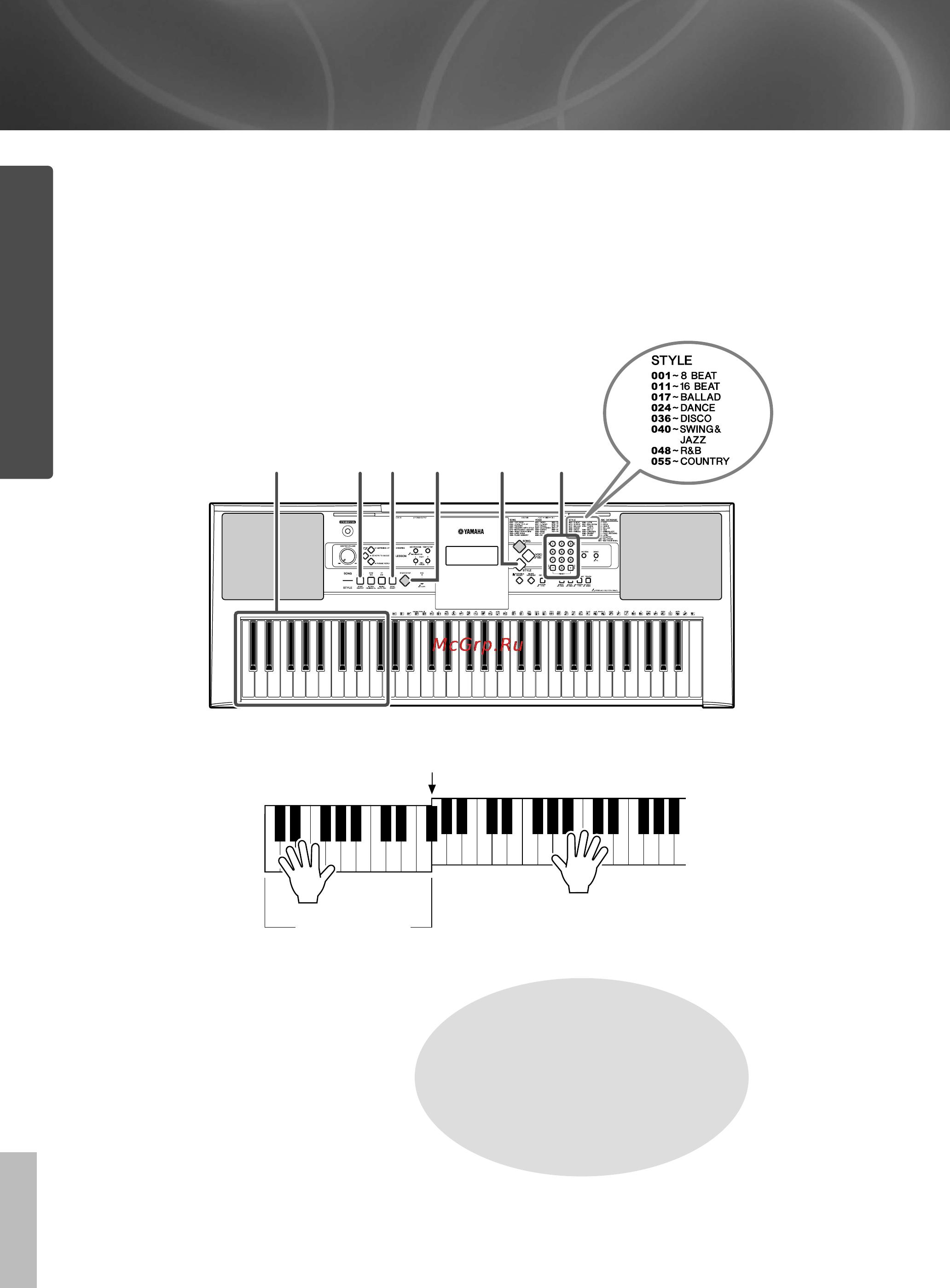 Yamaha PSR-E323 [18/84] 4 5 2 6 3
