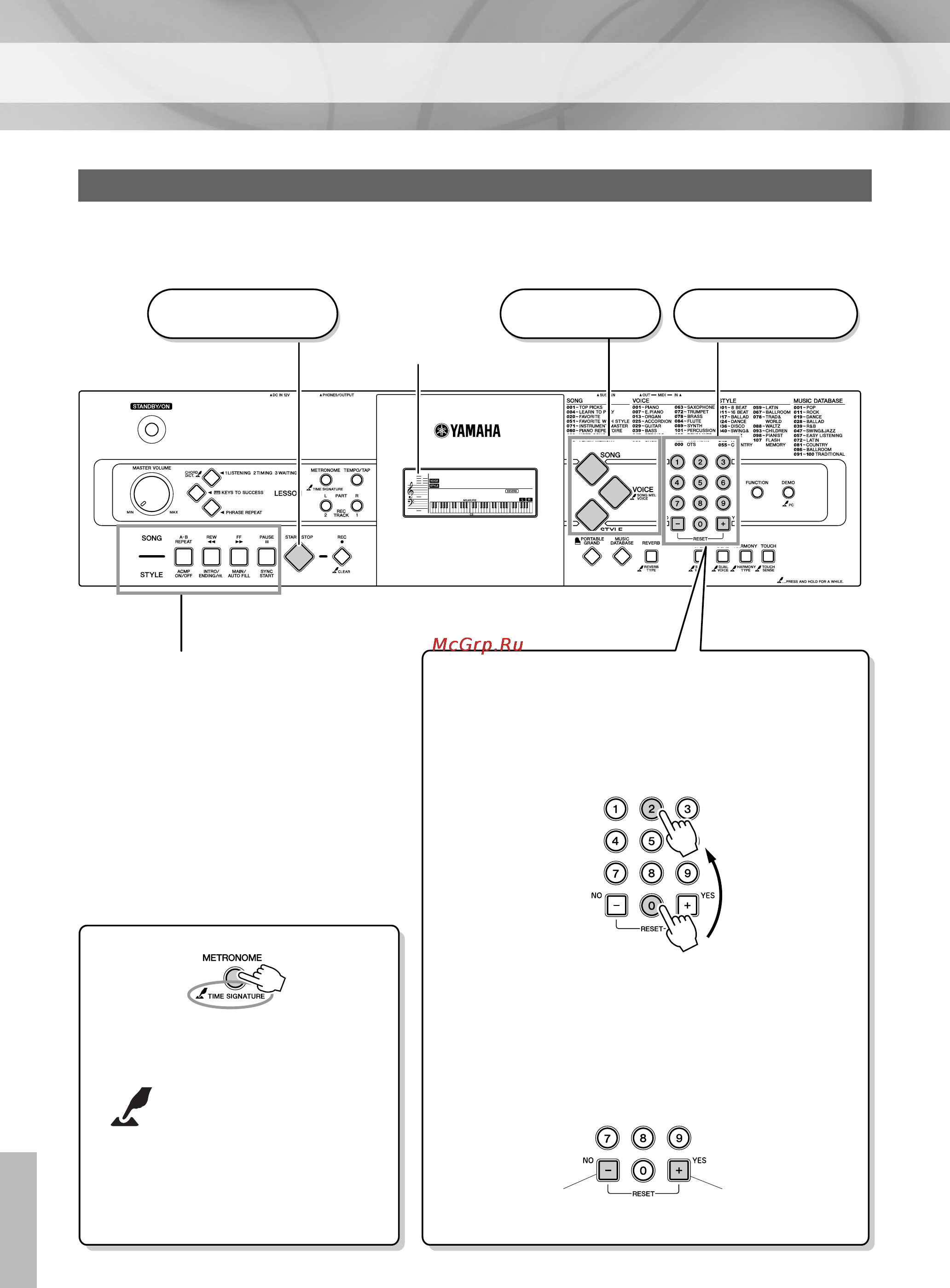 Yamaha PSR-E323 [26/84] Основные операции и экраны