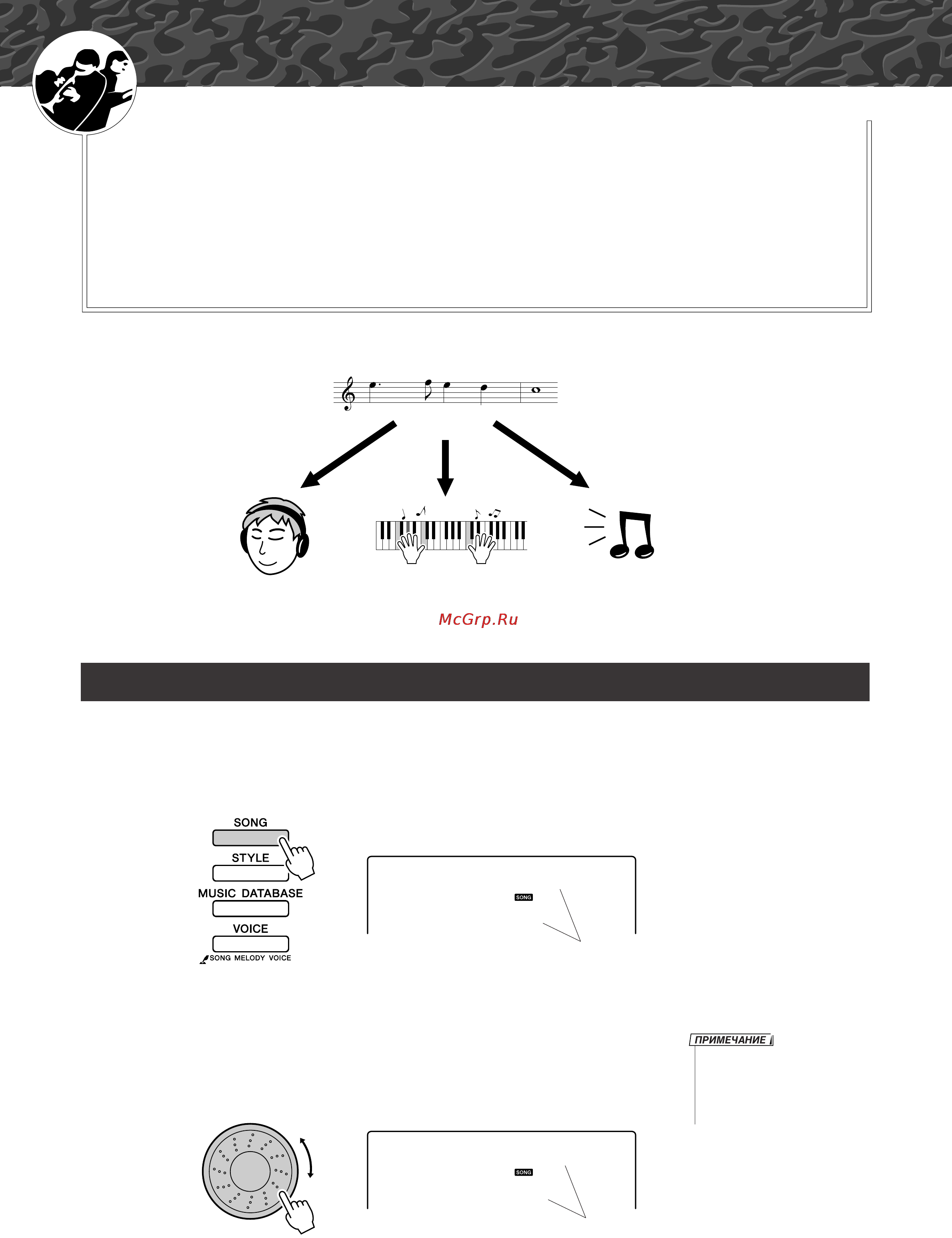 Yamaha PSR-E413 [39/128] Выбор и прослушивание песни