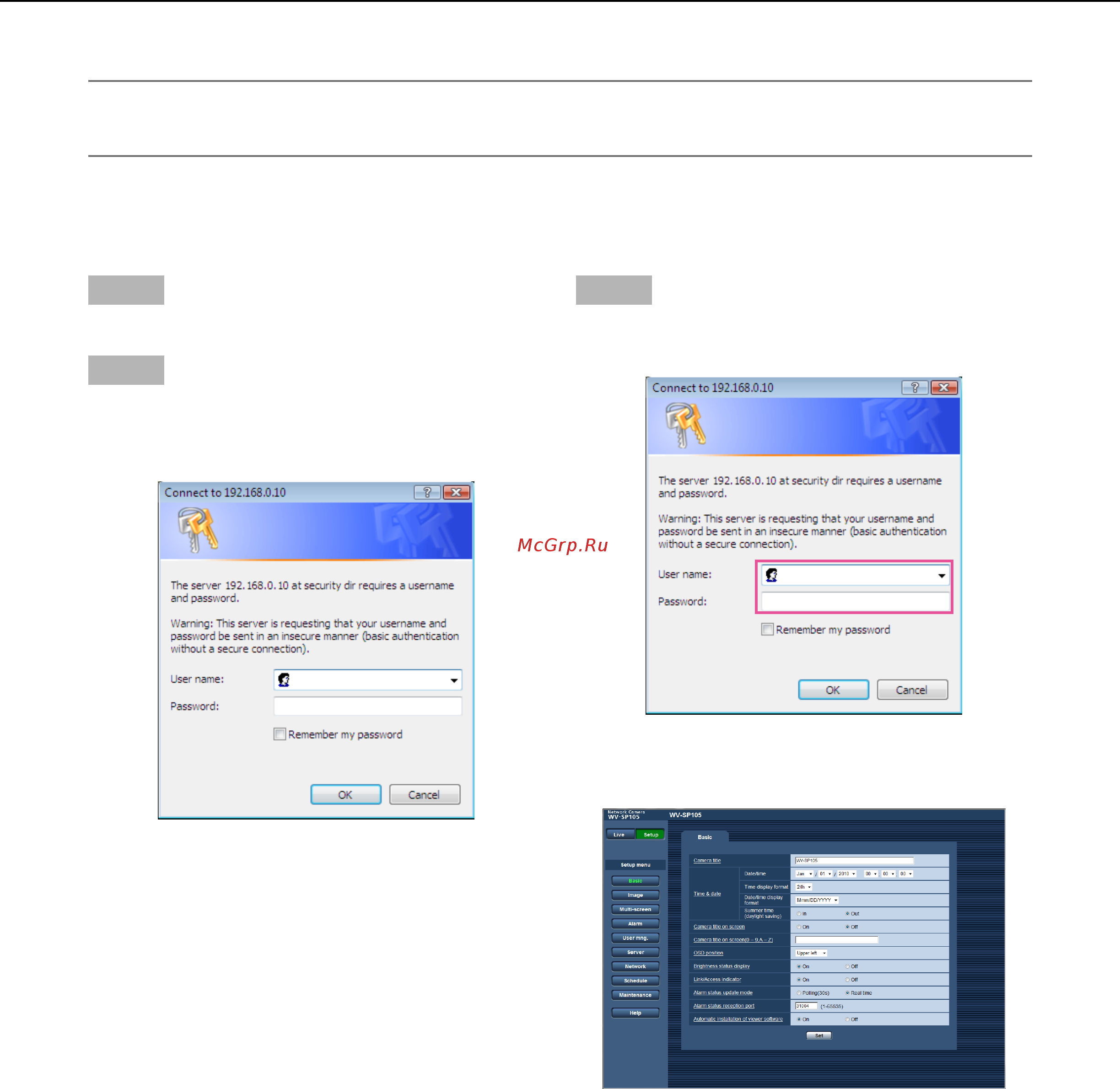 Panasonic WV-SP105E [13/64] How to display the setup menu