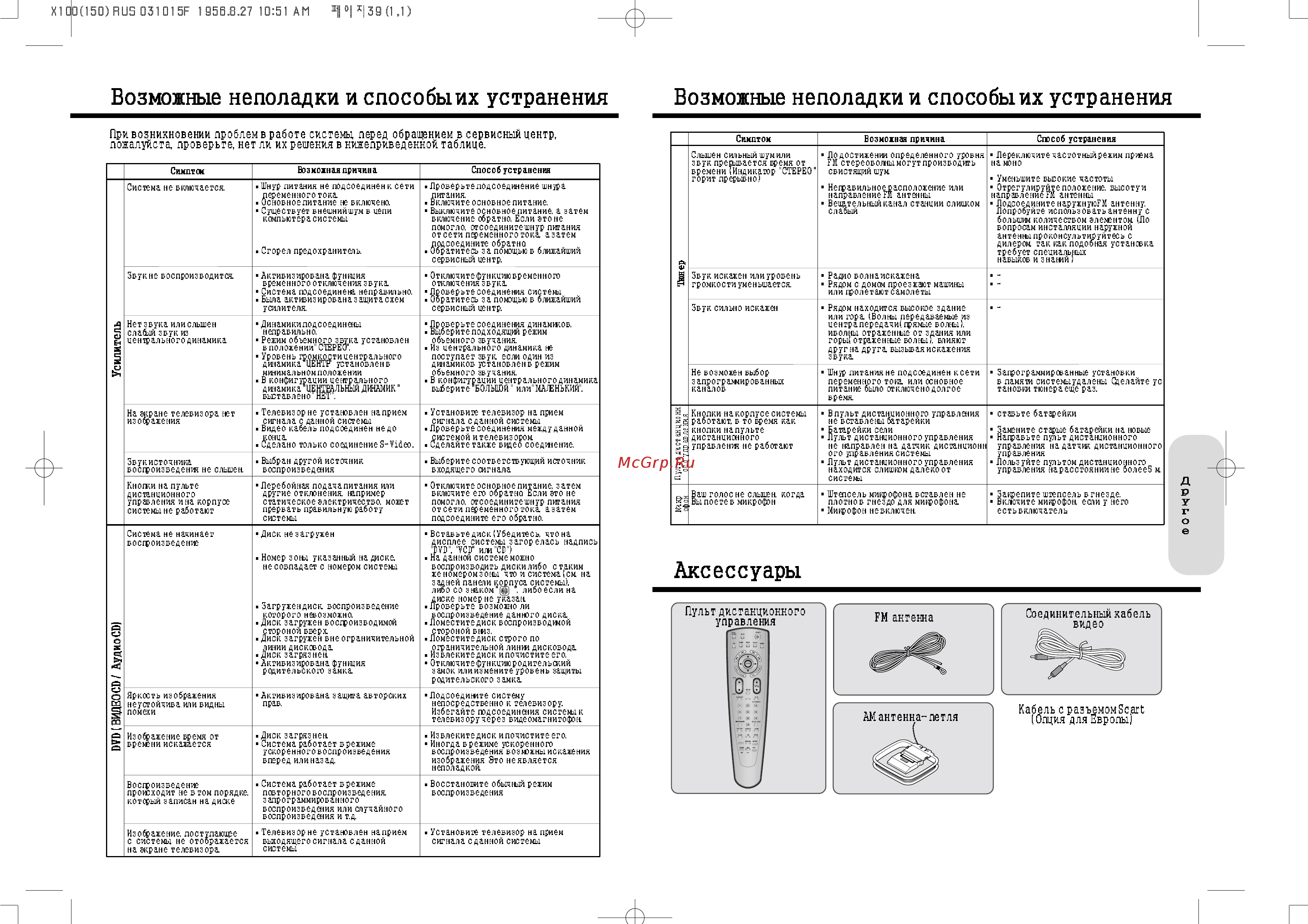 Daewoo Electronics DHC-X150E [20/21] Menu return