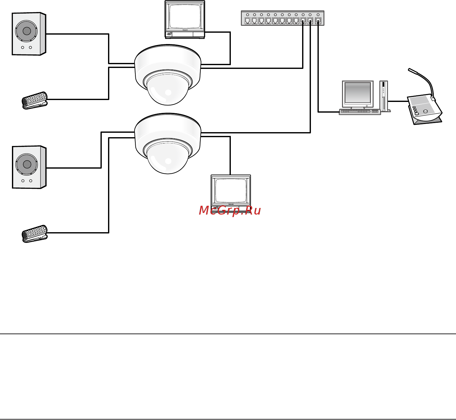 Panasonic WV-SF335 [27/44] Connection example when connecting to a network using a poe hub