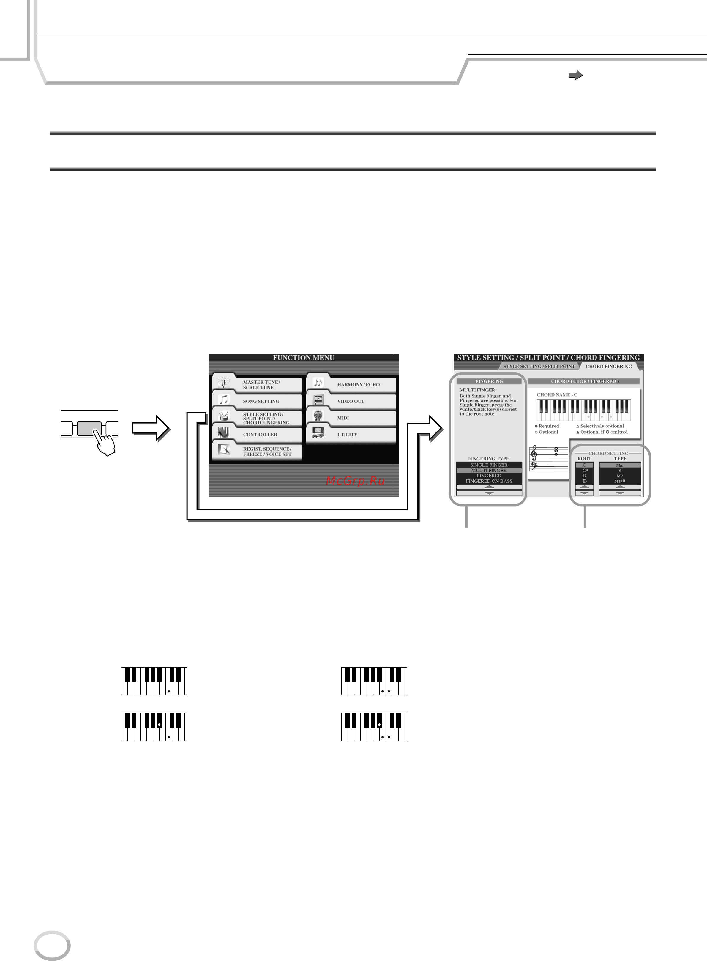 Yamaha Tyros [108/176] Воспроизведение стиля