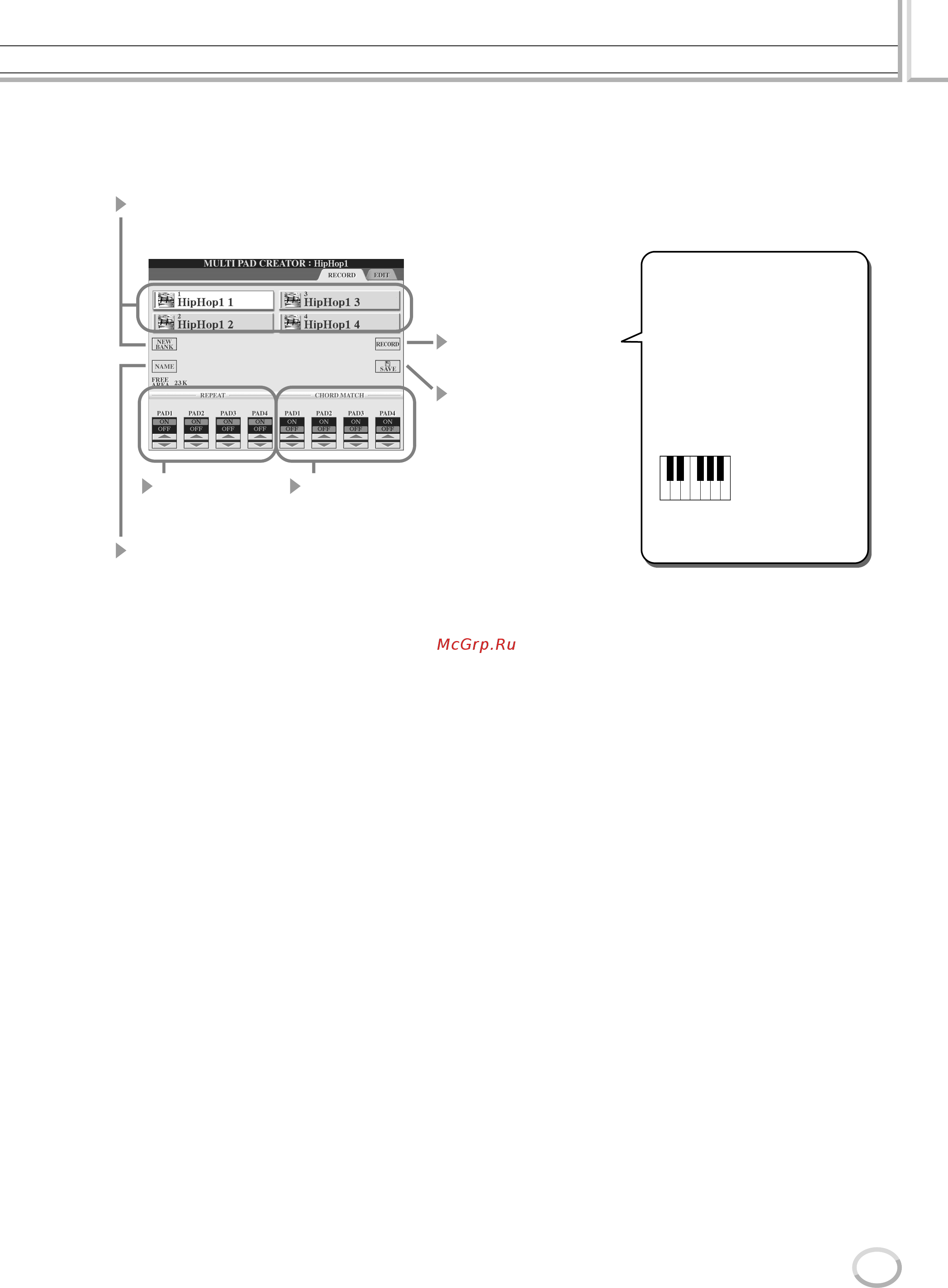 Yamaha TYROS3 [125/176] Мультипэды