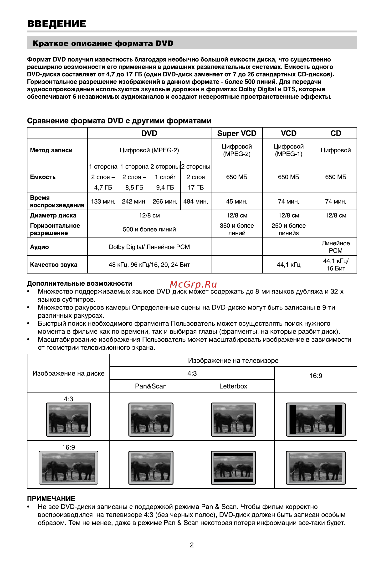 BBK DK3940X [5/54] Краткое описание формата dvd