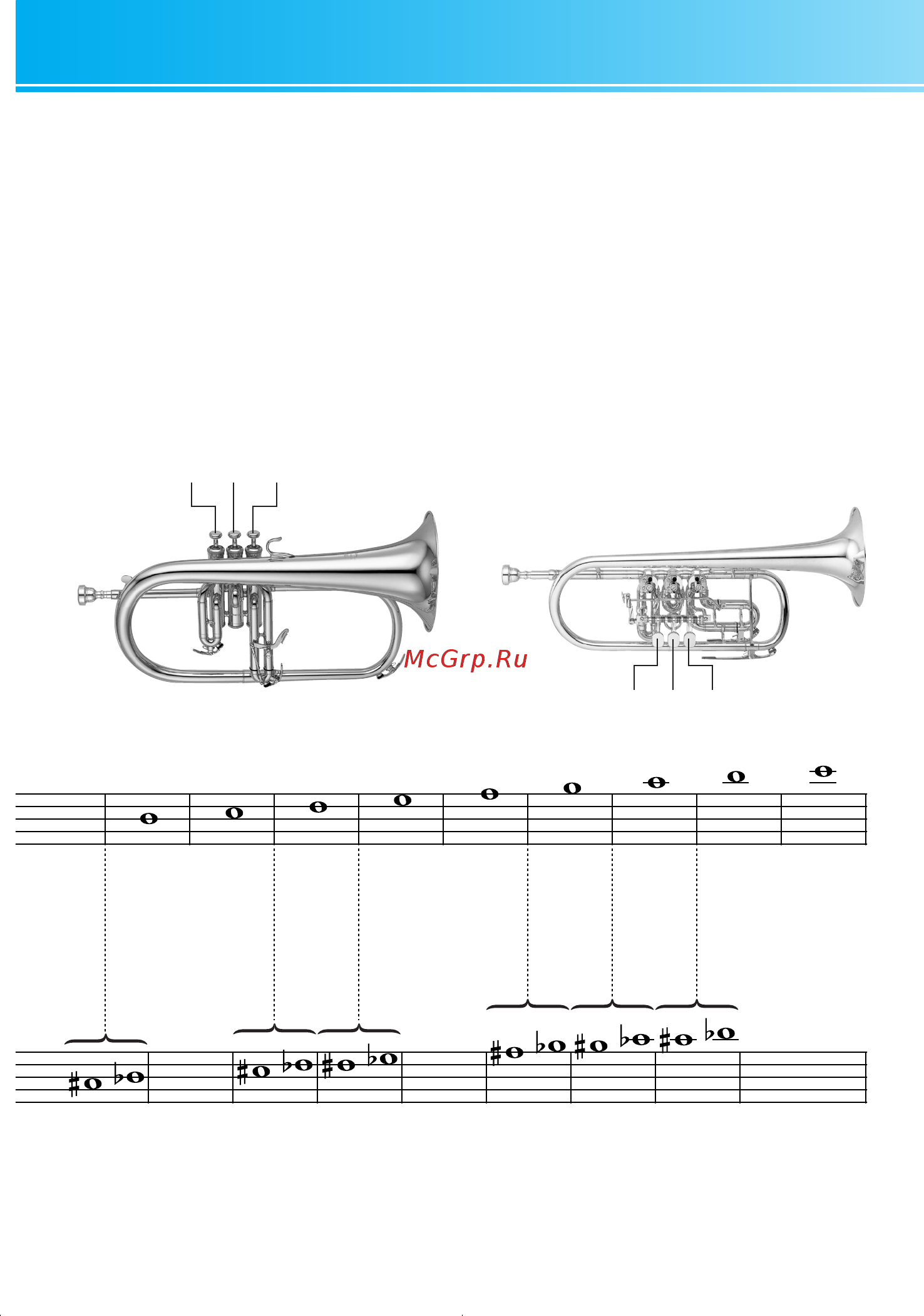 Yamaha YTR-2335 [15/16] Таблица аппликатуры 운지법