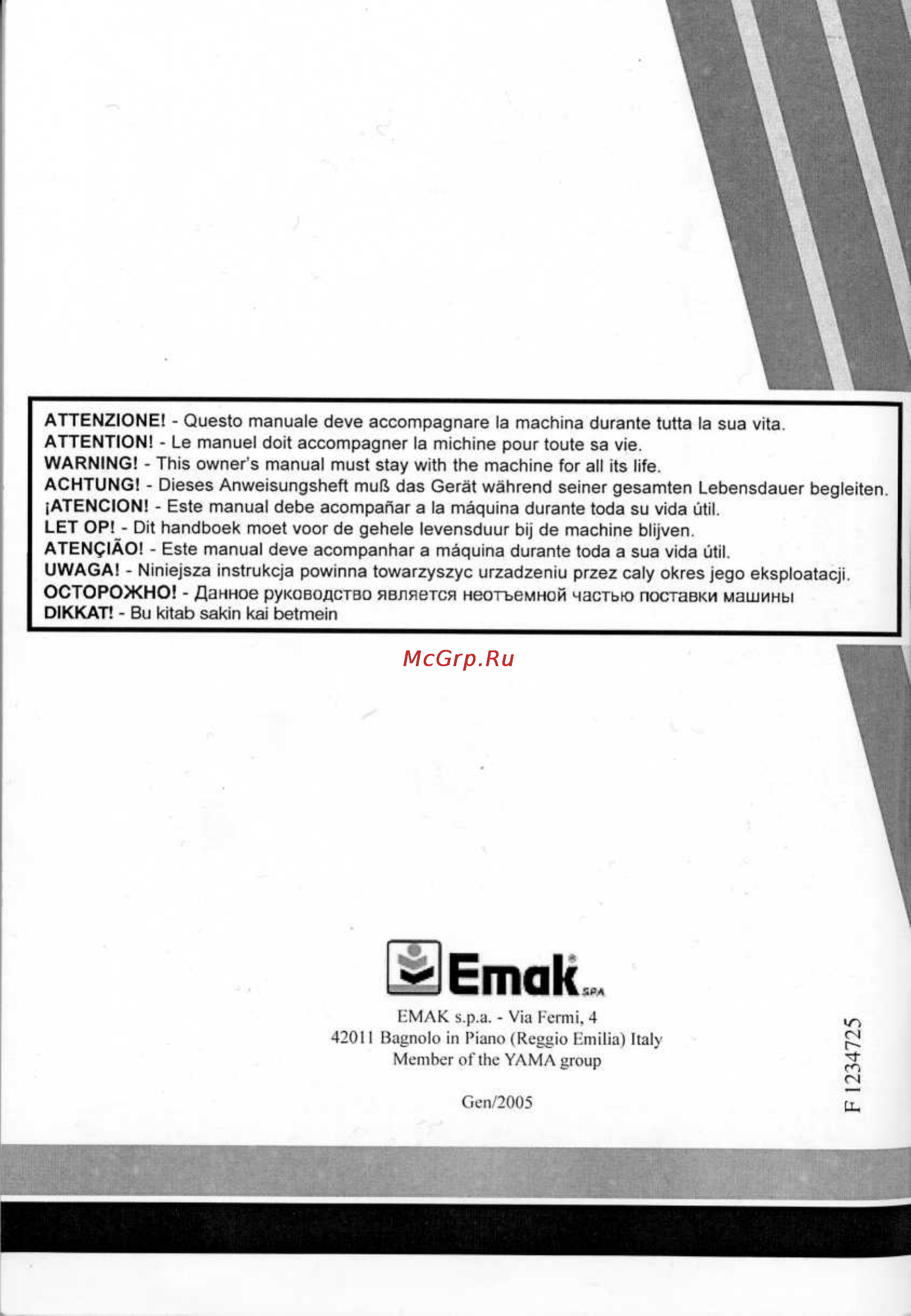 Efco MZ 2095 RX Инструкция по эксплуатации онлайн [12/12] 13160