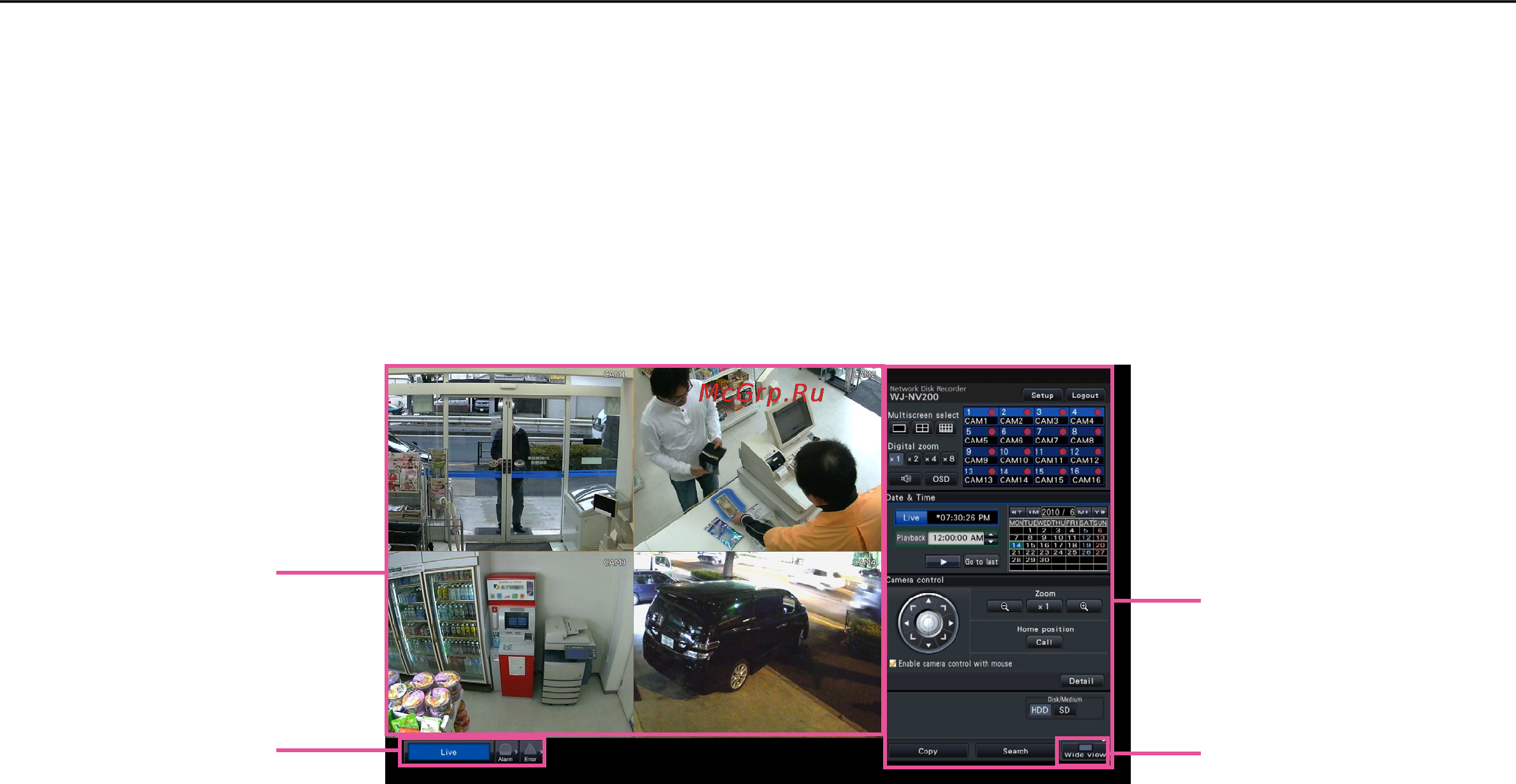Panasonic WJ-NV200K/G [10/97] Ctrl control screen display