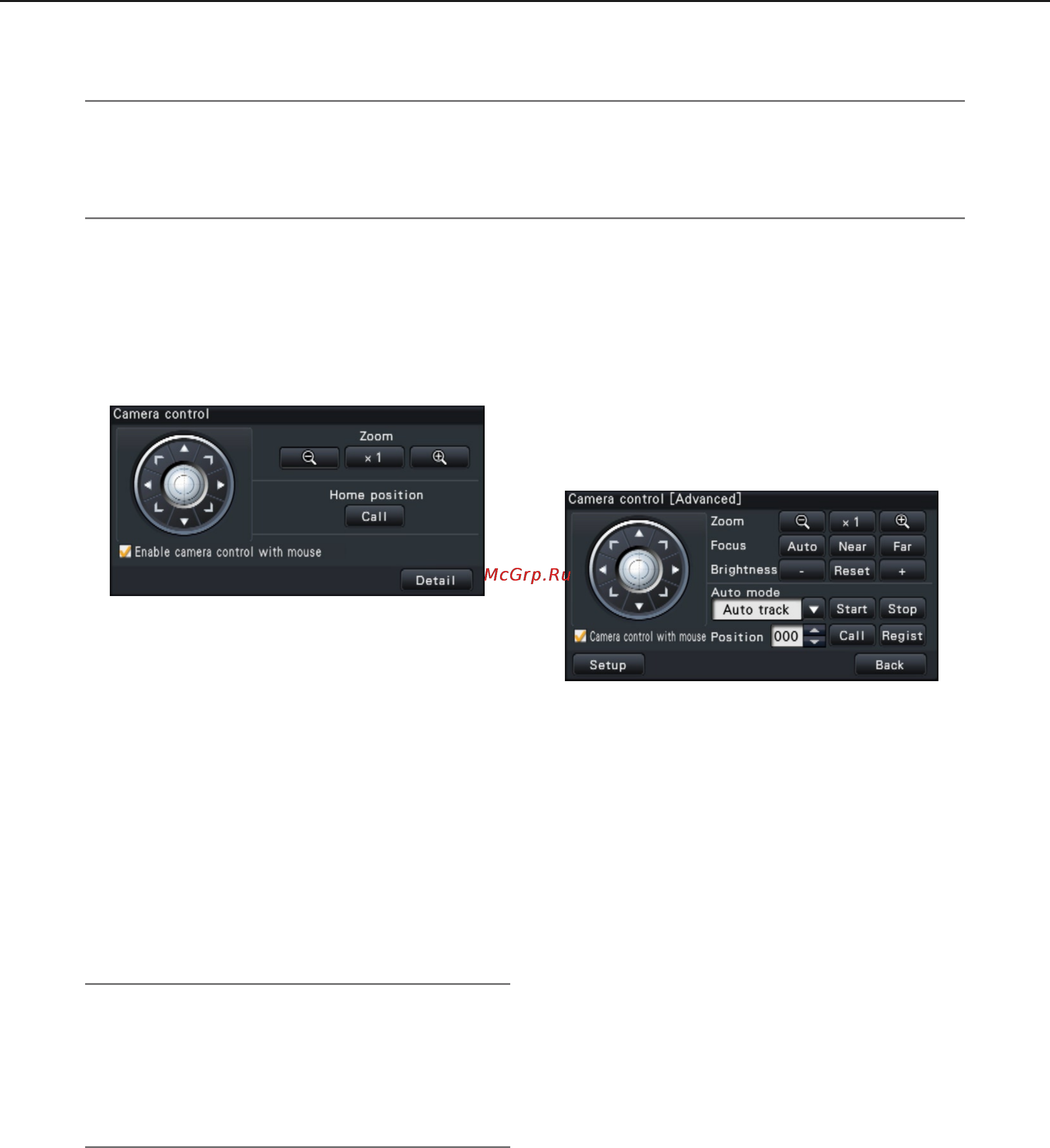 Panasonic WJ-NV200K/G [46/97] Camera control panel
