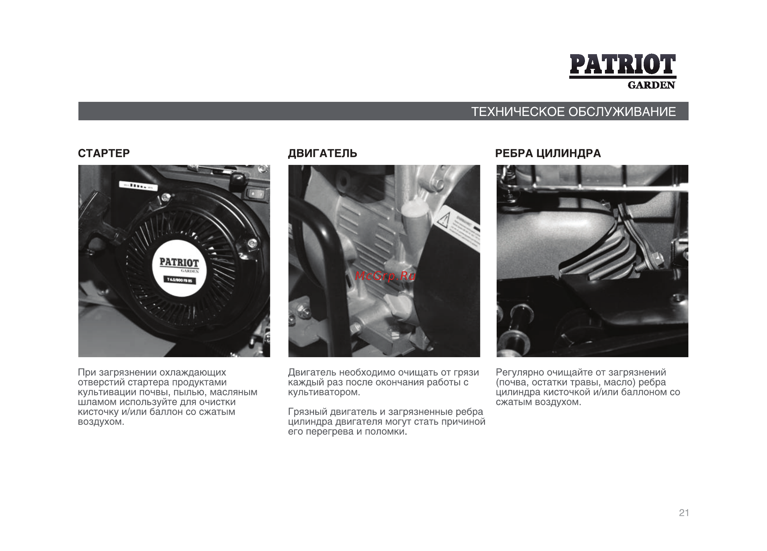 Patriot -Garden T 7/750 2FB PG Dakota Инструкция по эксплуатации онлайн [21/36] 13201