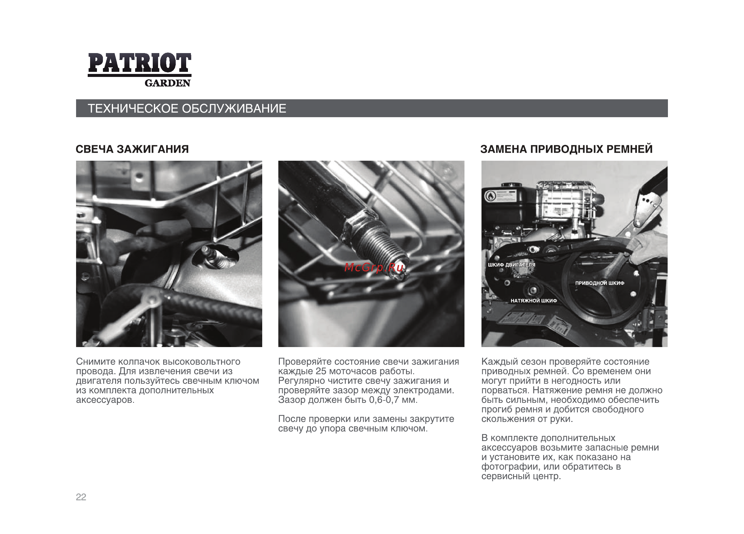 Patriot -Garden T 7/750 2FB PG Dakota Инструкция по эксплуатации онлайн [22/36] 13201