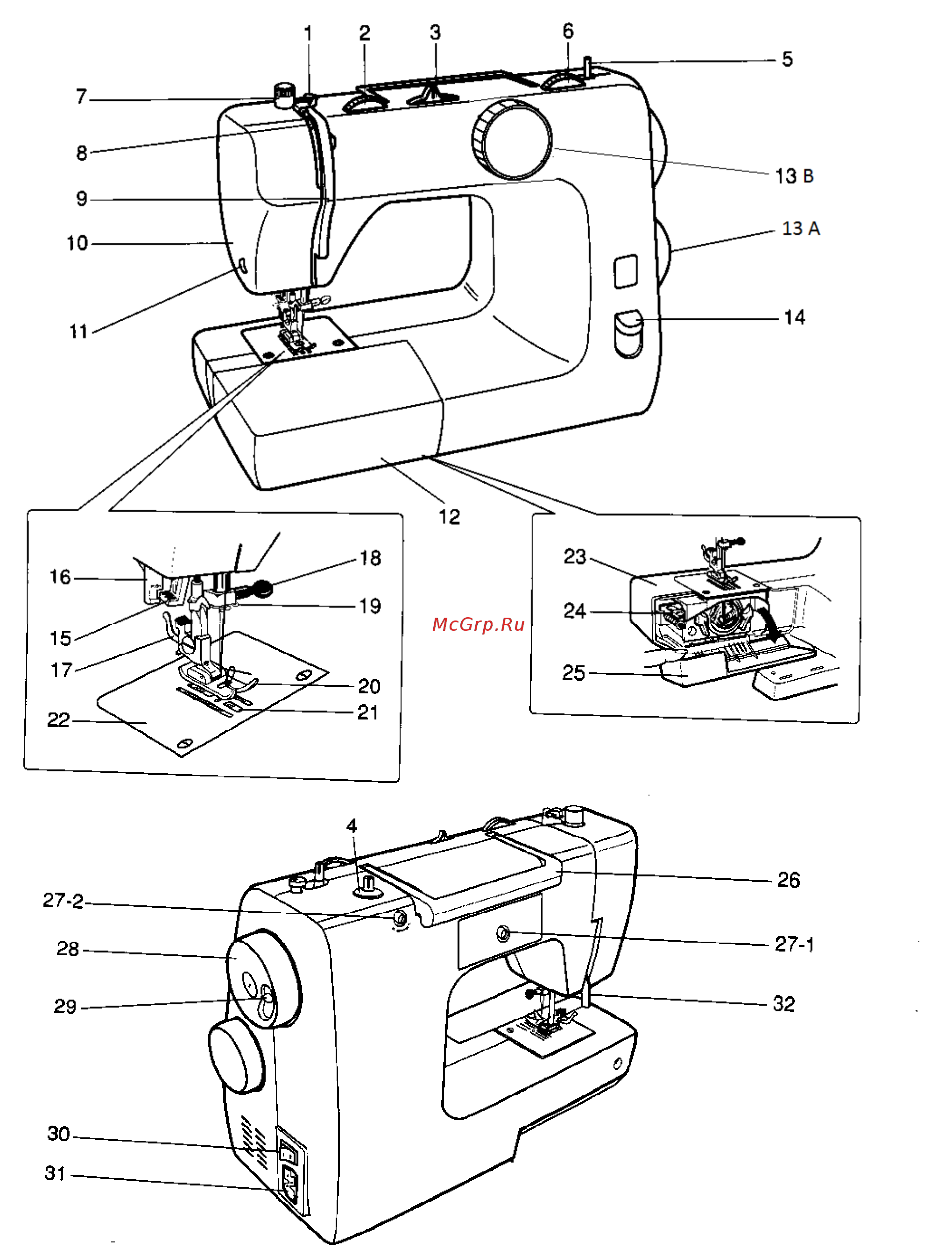 Toyota ART15 [4/47] Наименование частей машины