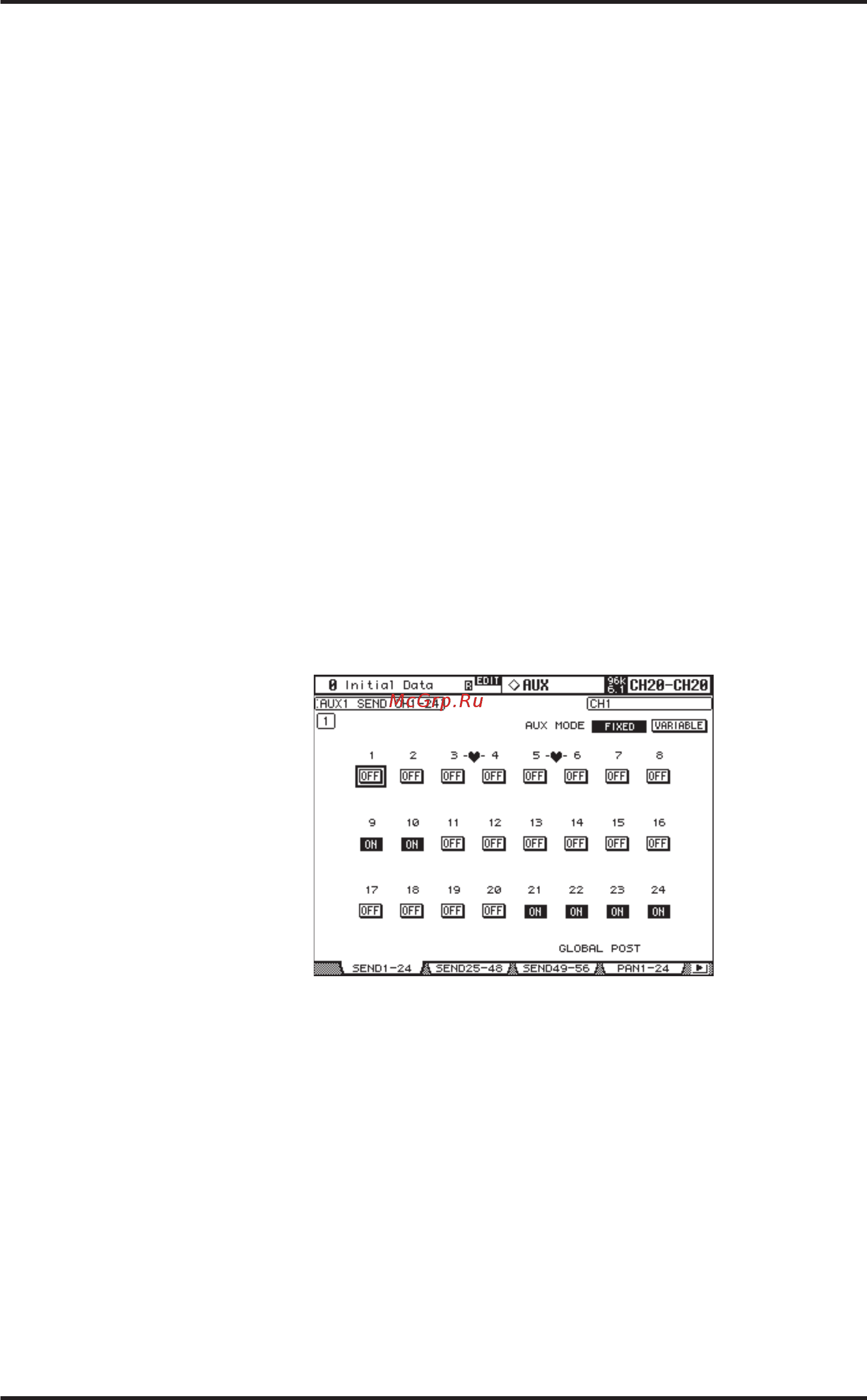 Yamaha 02R96VCM [100/341] Фиксированный fixed режим