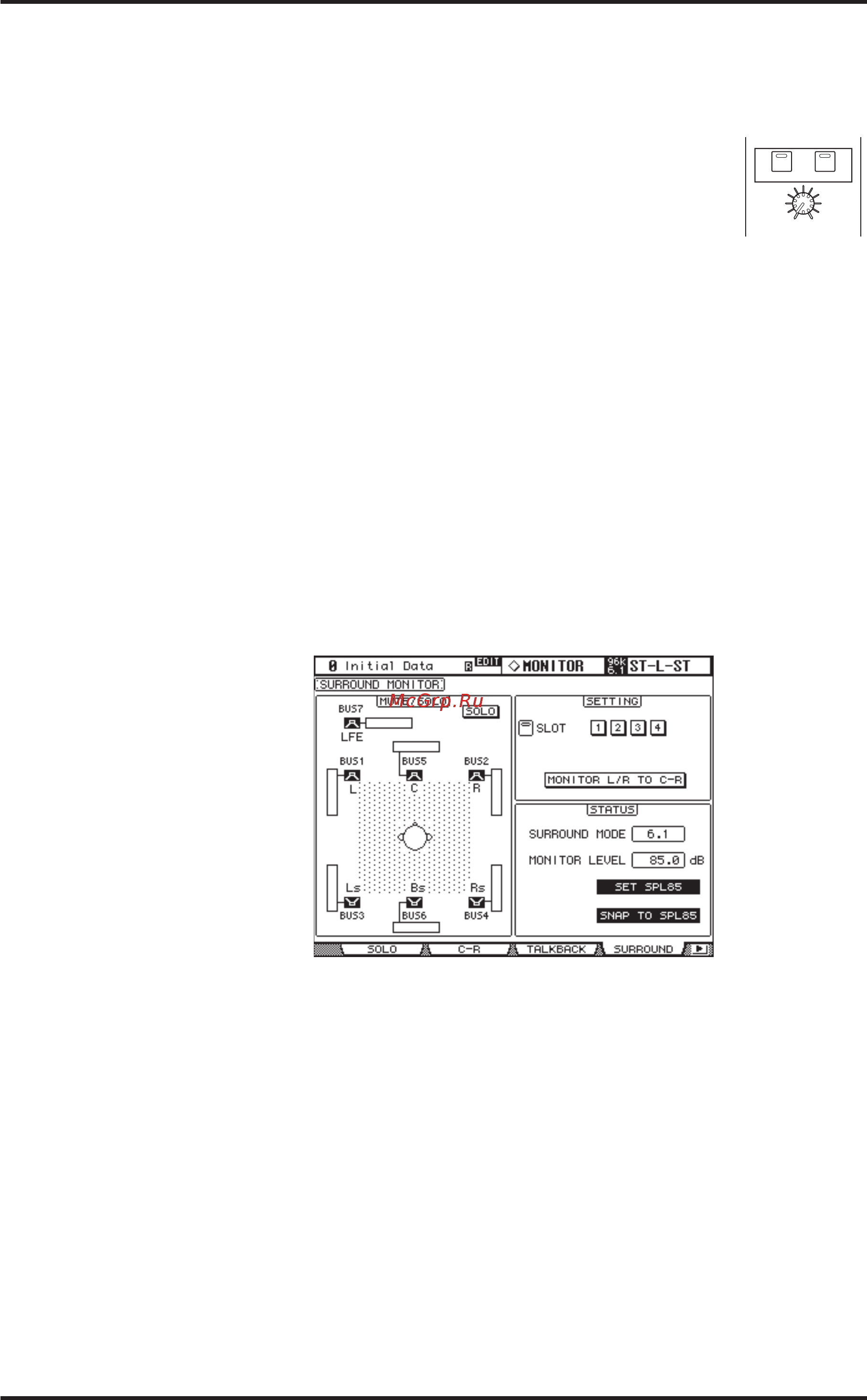 Yamaha 02R96VCM [138/341] Мониторинг объемного звука