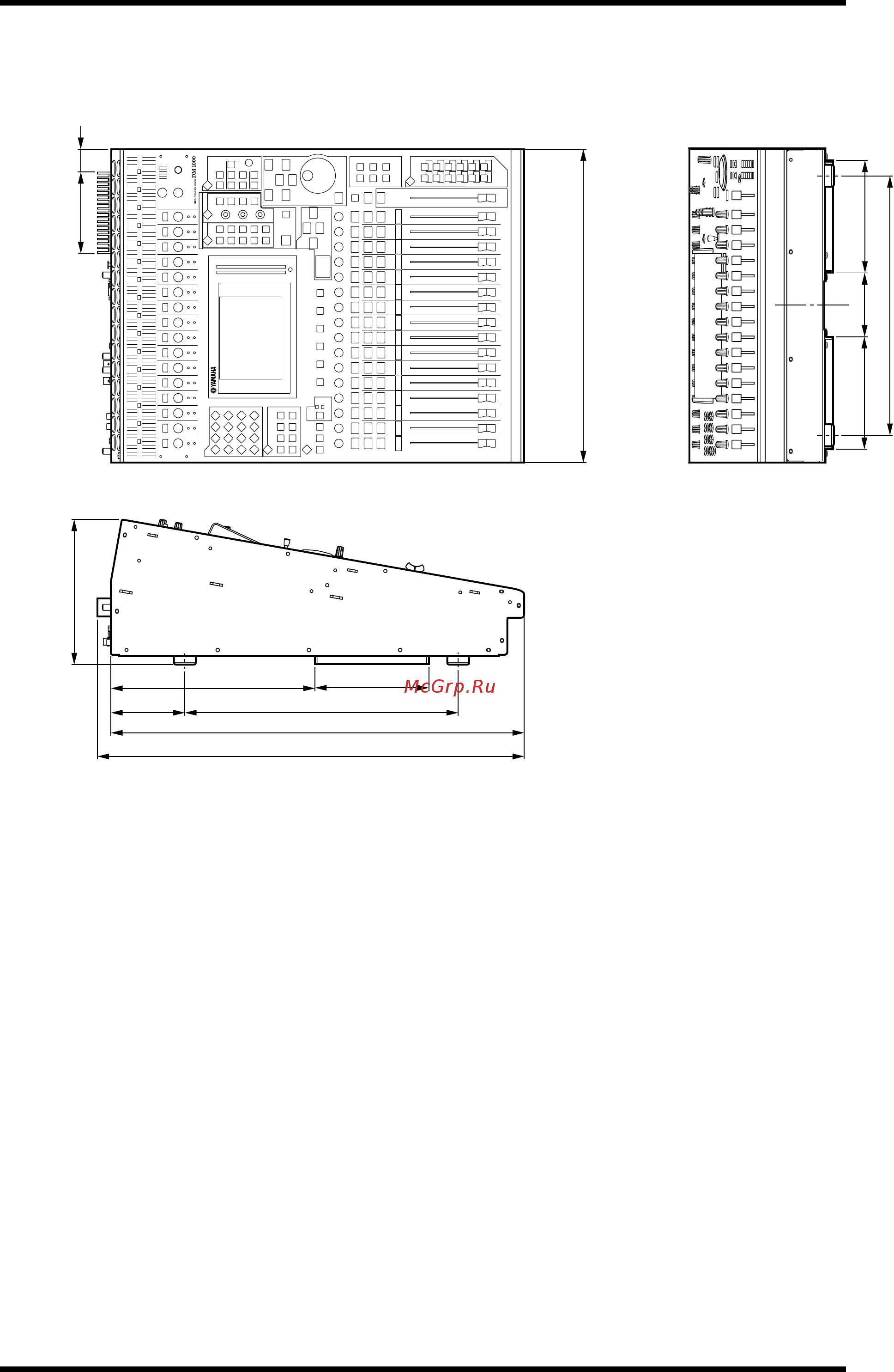 Yamaha DM1000VCM [302/310] Габаритные размеры