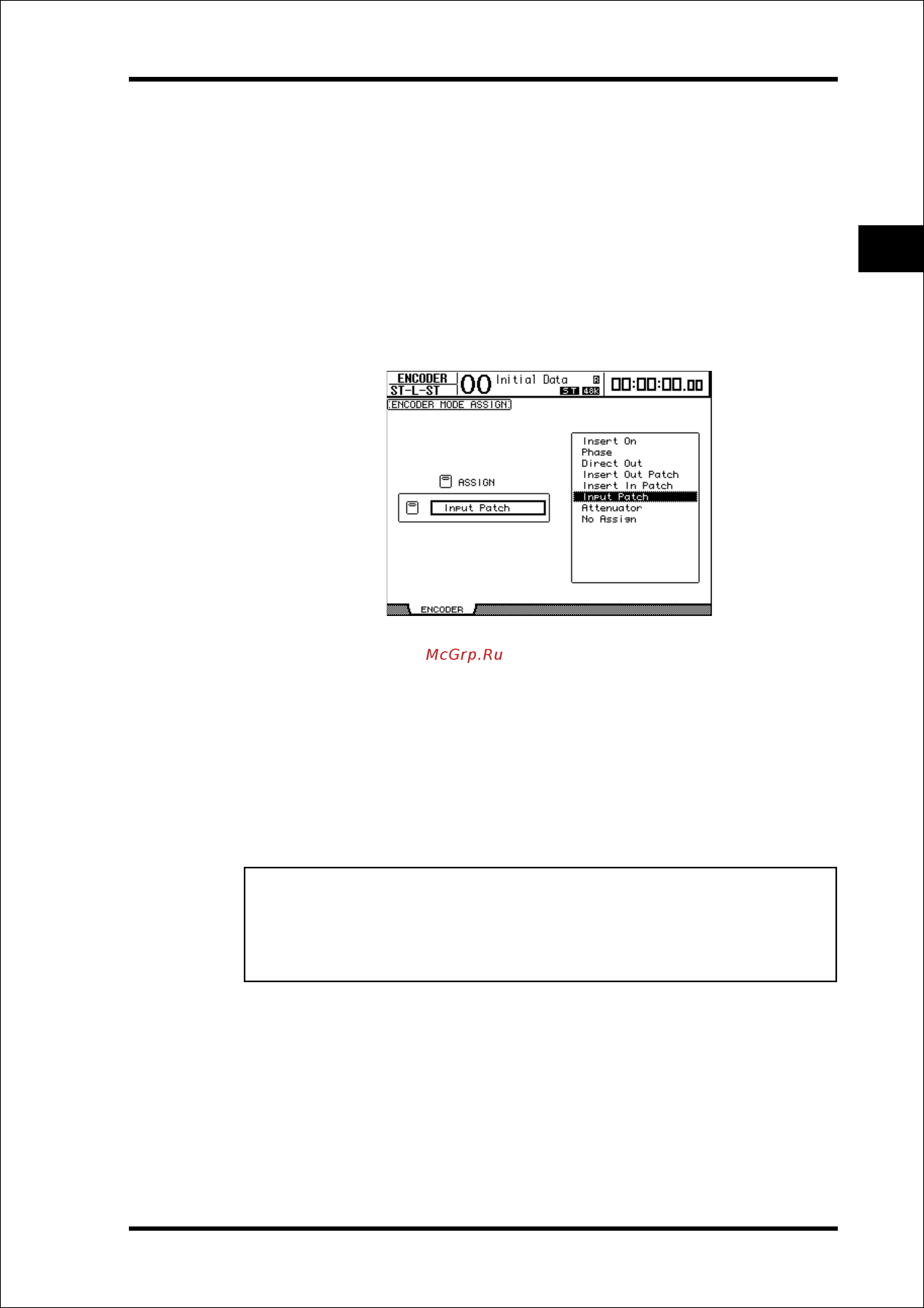Yamaha DM1000V2E1 [37/310] Назначение параметров для кнопки encoder mode assign