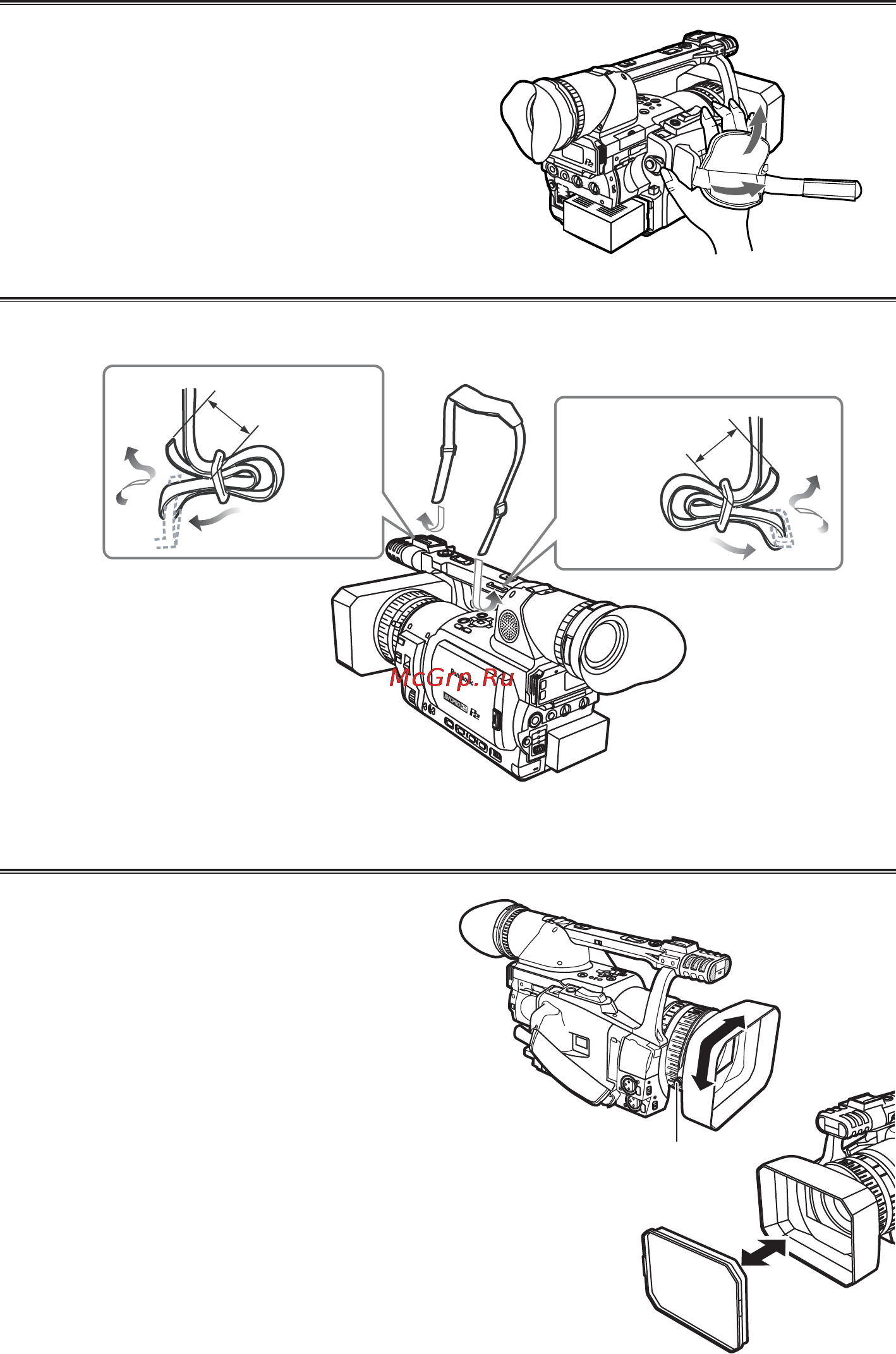 Panasonic AG-HVX204AER [18/138] Регулировка ручного ремня