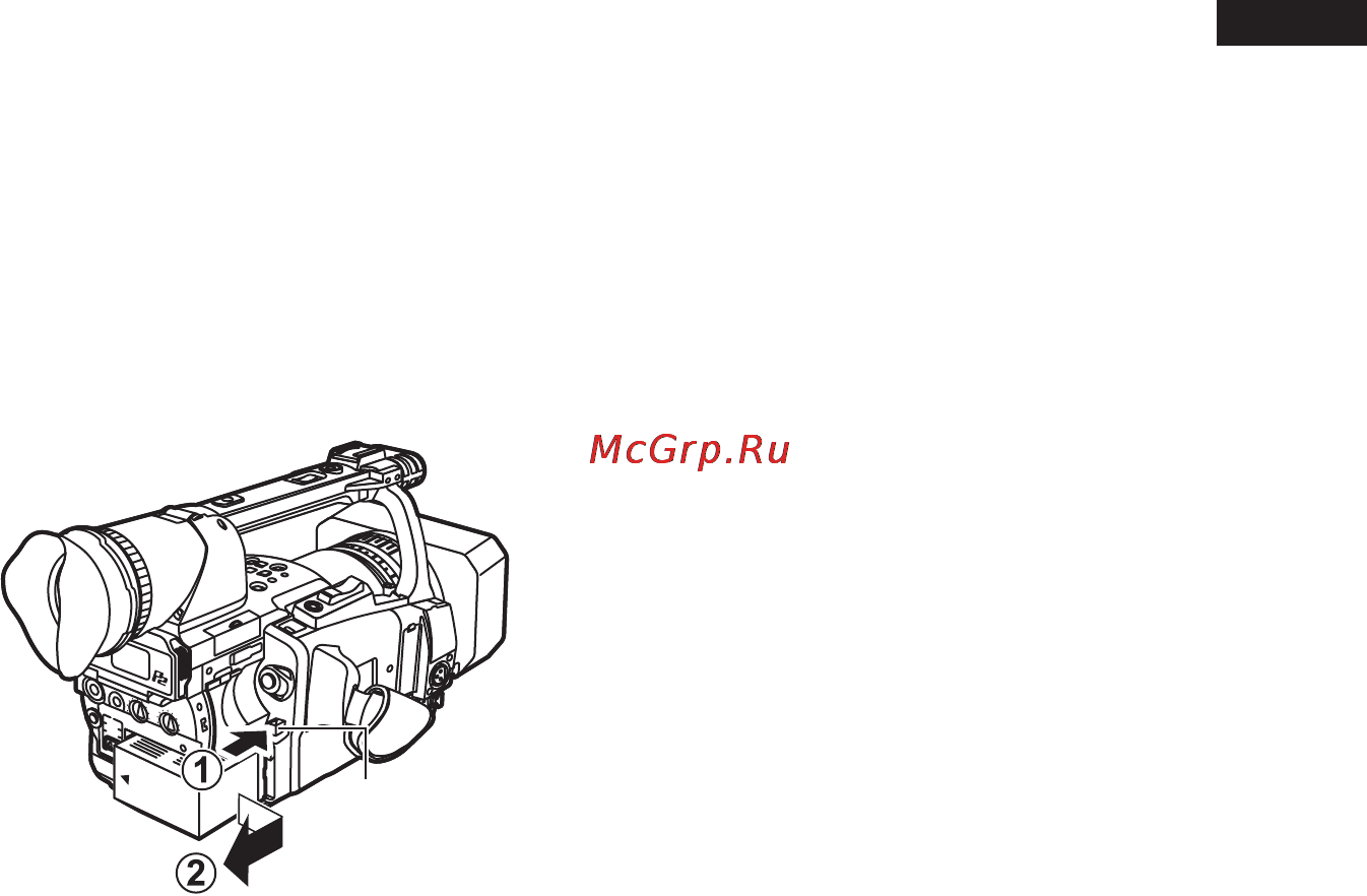 Panasonic AG-HVX204AER [5/138] Отсоединение батареи