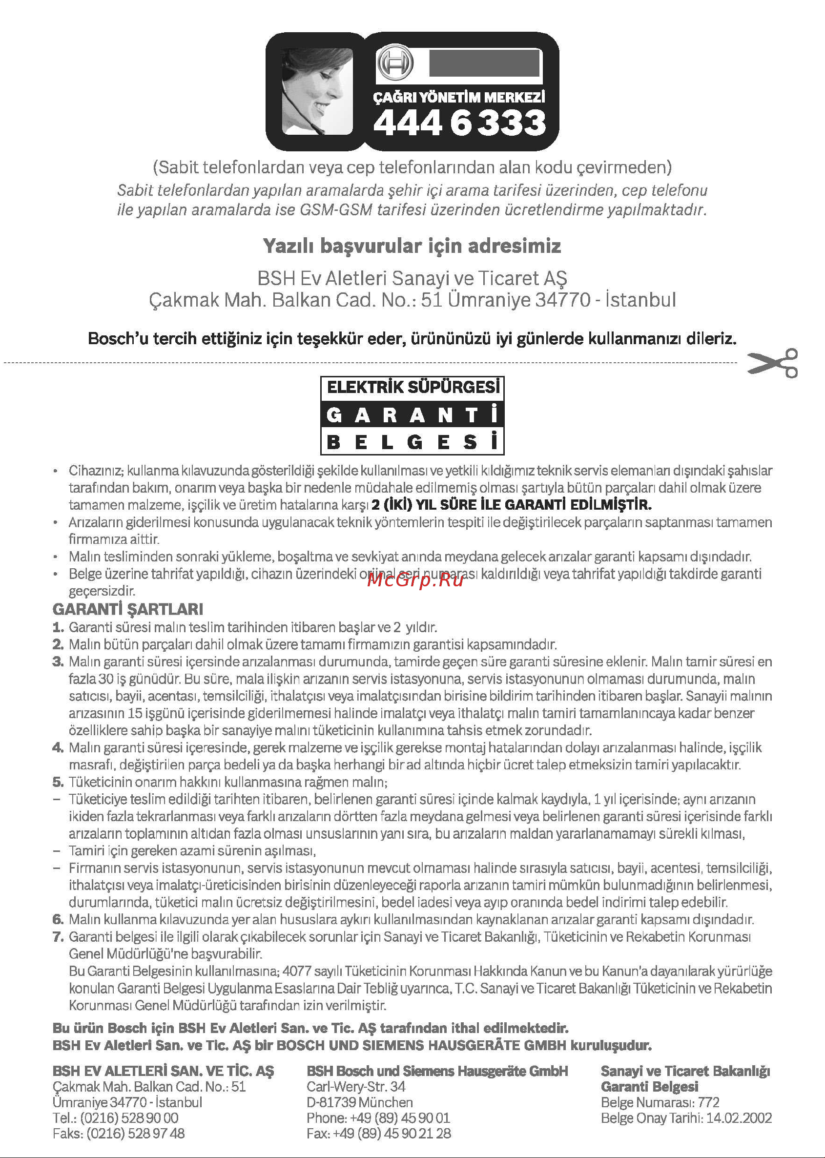 Bosch BSG82480 Инструкция по эксплуатации онлайн [153/154] 6577