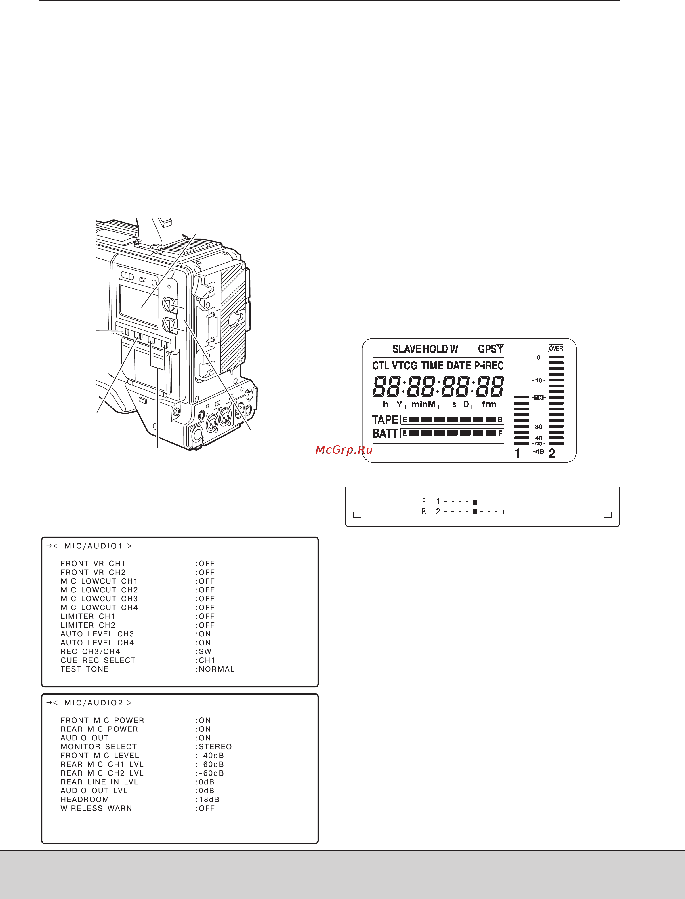 Panasonic AJ-SDX900 [31/102] Глава 4 установки и настройки записи