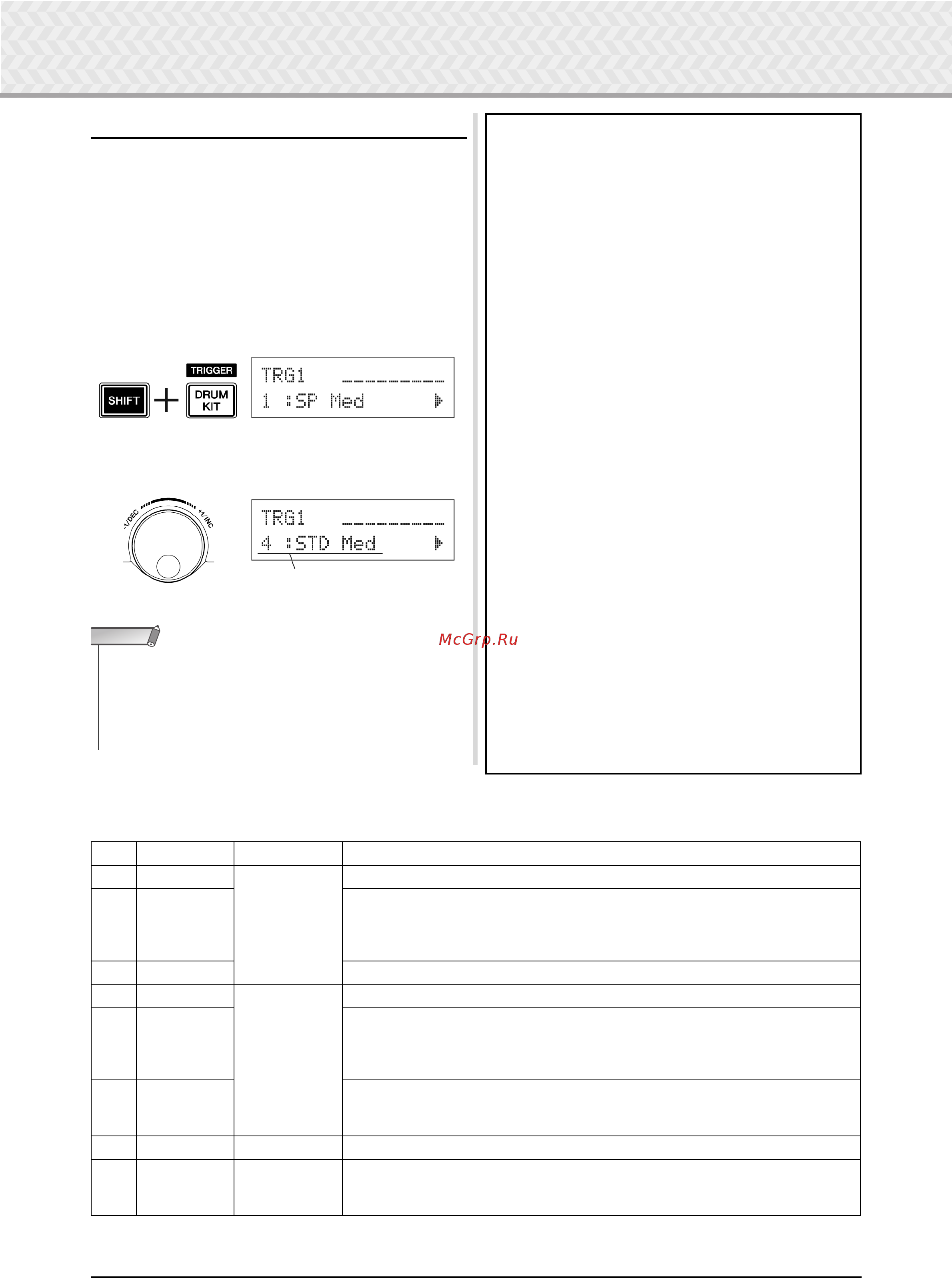 Yamaha DTXPRESS IV Standard Set [14/52] Выбор варианта настройки триггеров