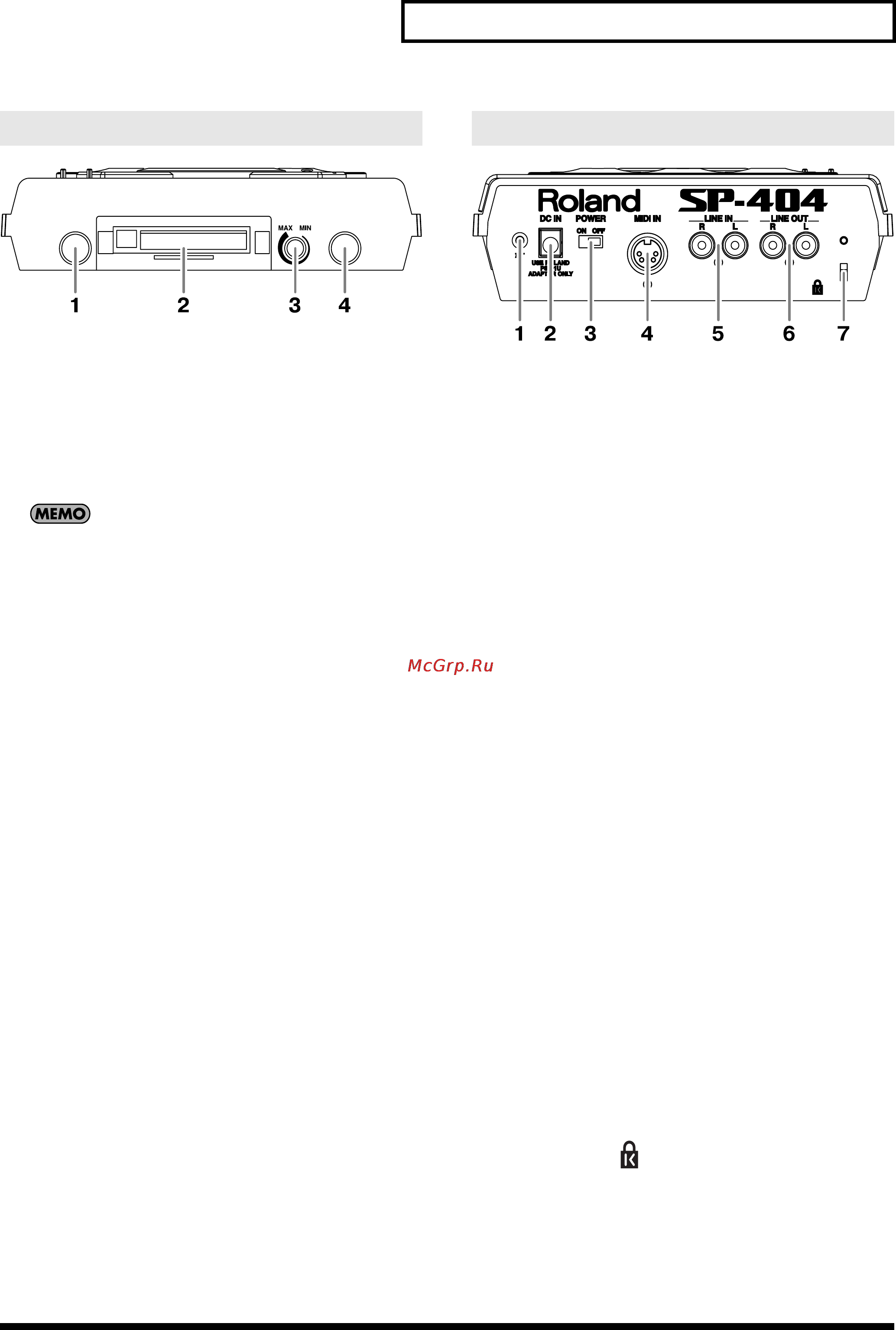 Roland SP-404 [9/52] Перед началом работы