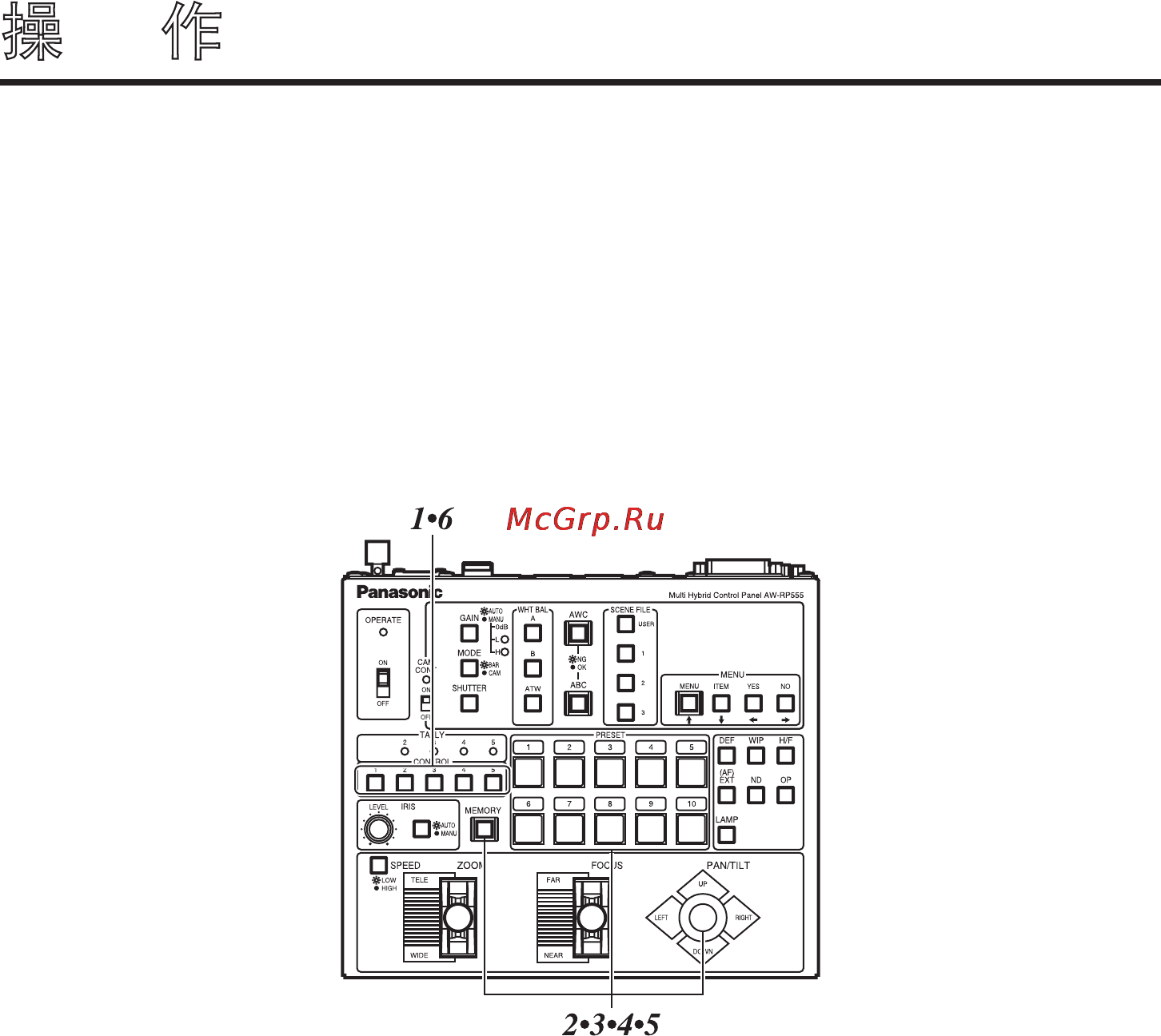 Panasonic AW-RP555 [282/296] 操 作