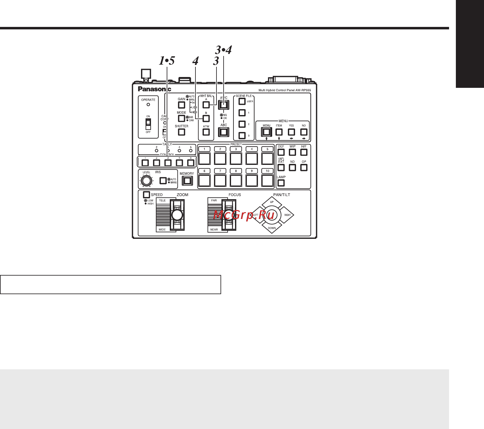 Panasonic AW-RP555 [33/296] Operation
