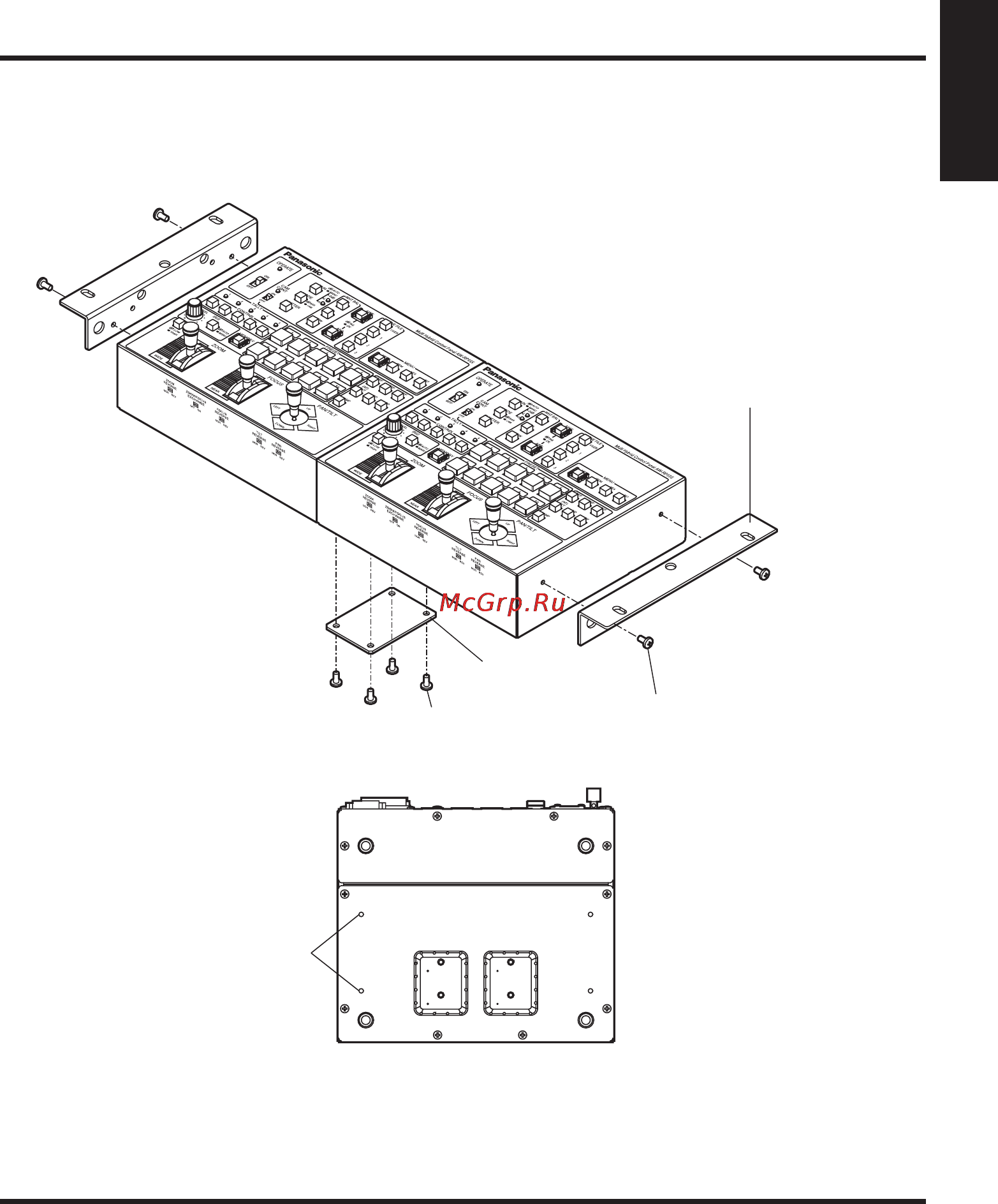 Panasonic AW-RP555 [39/296] Attaching the rack mounting adapters