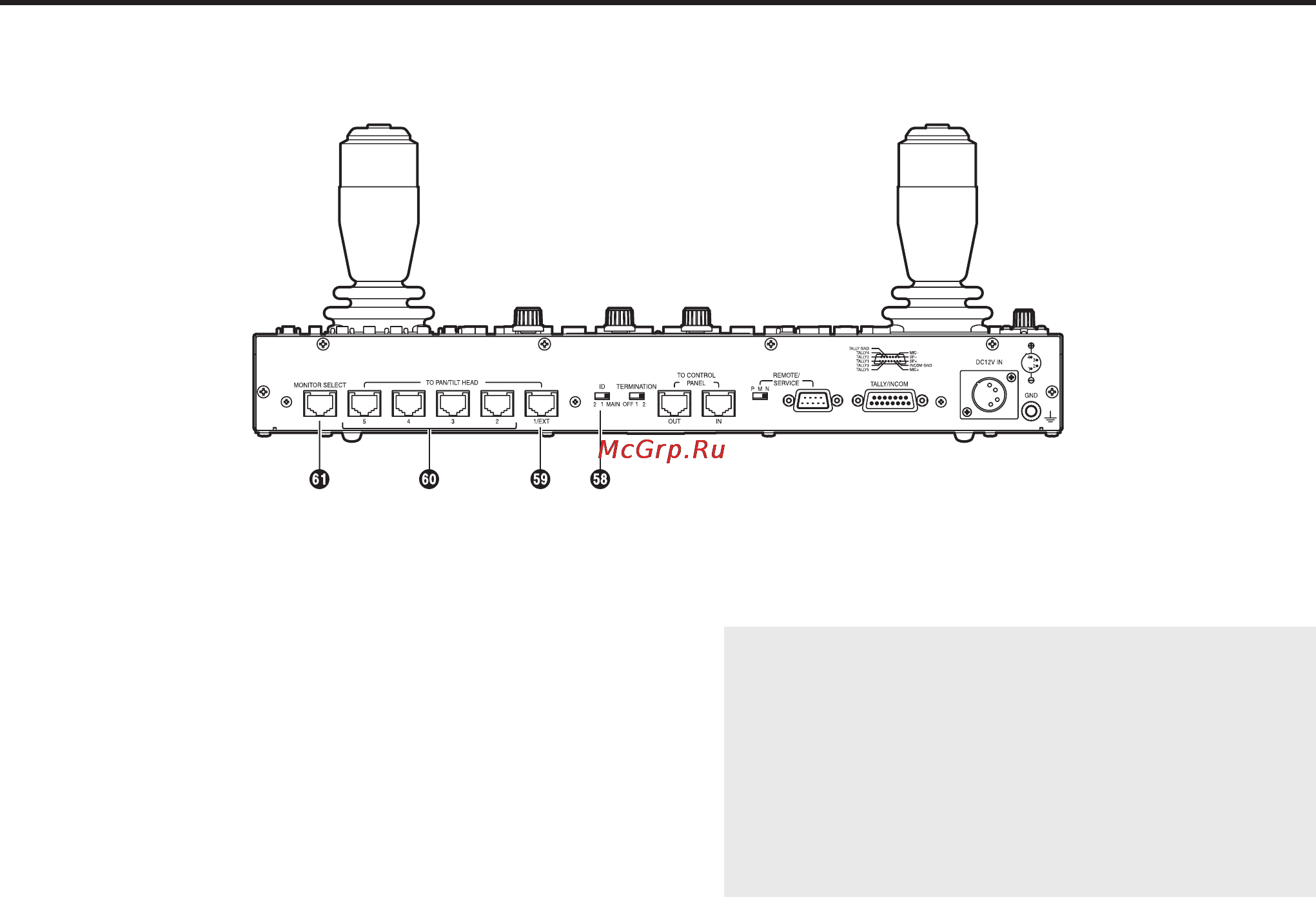 Panasonic AW-RP655 [14/85] Компоненты и их функции