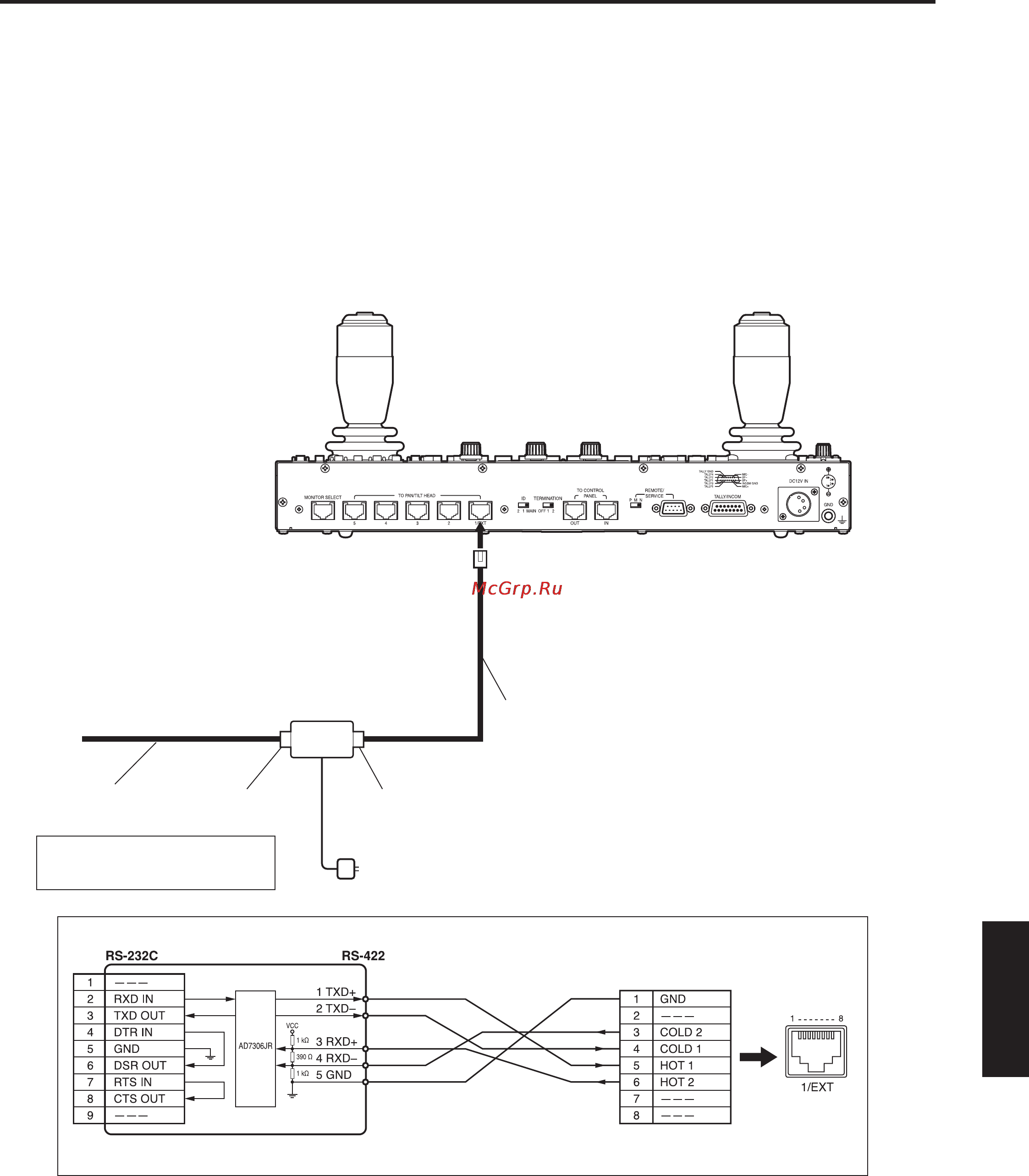 Panasonic AW-RP655 [17/85] При использовании наклонно поворотного устройства aw ph300 aw ph300a aw ph500 или aw ph600