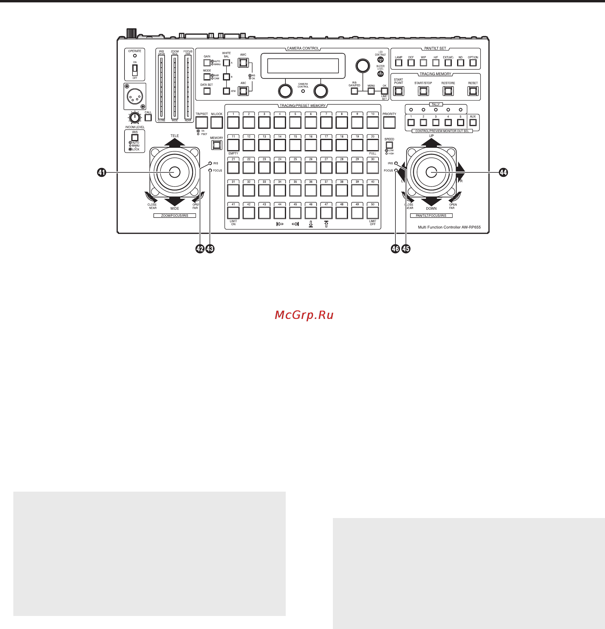 Panasonic AW-RP655 [52/85] Parts and their functions