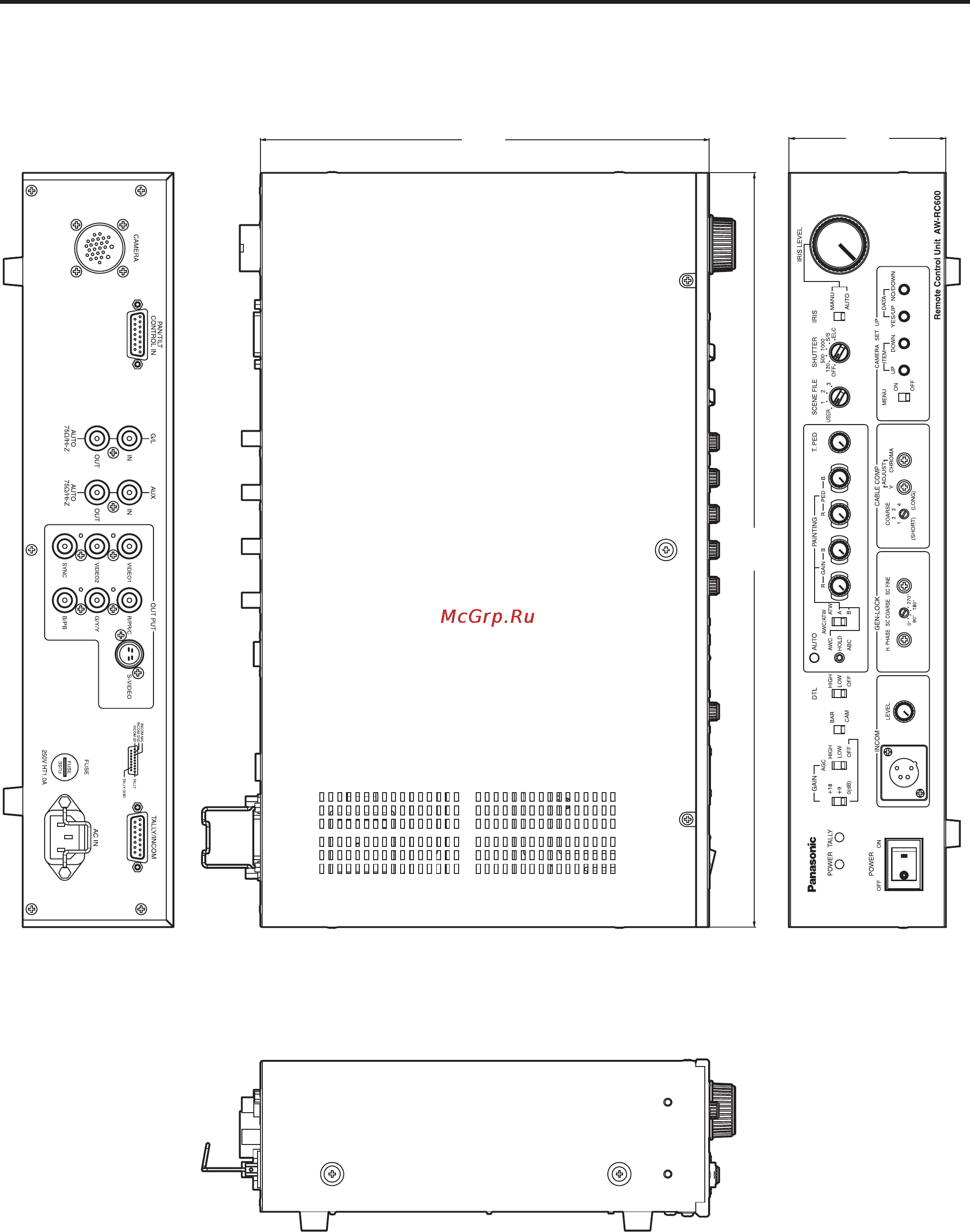 Panasonic AW-RC600 [80/124] Aspetto
