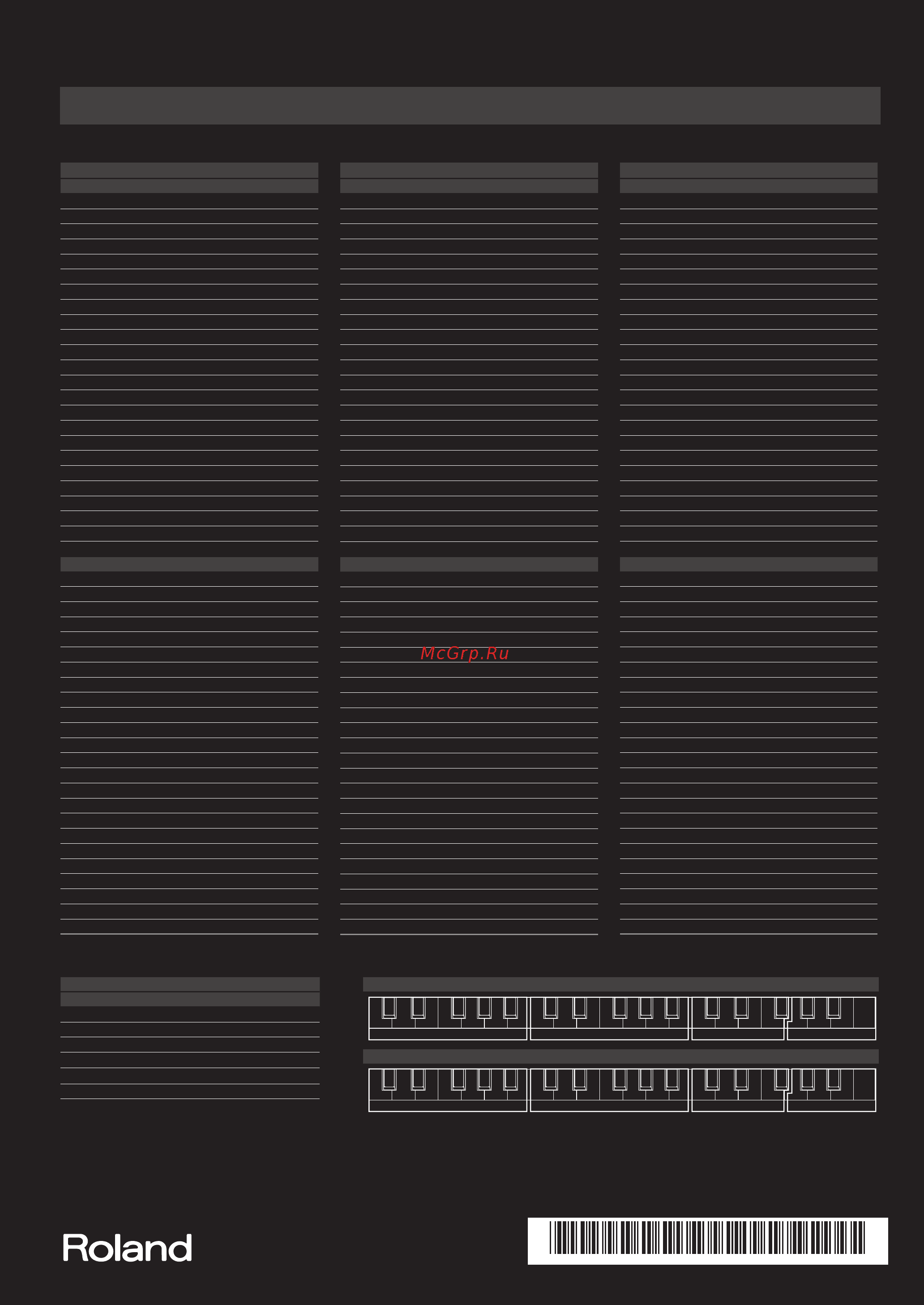 Roland LUCINA AX-09 [30/30] Список тембров