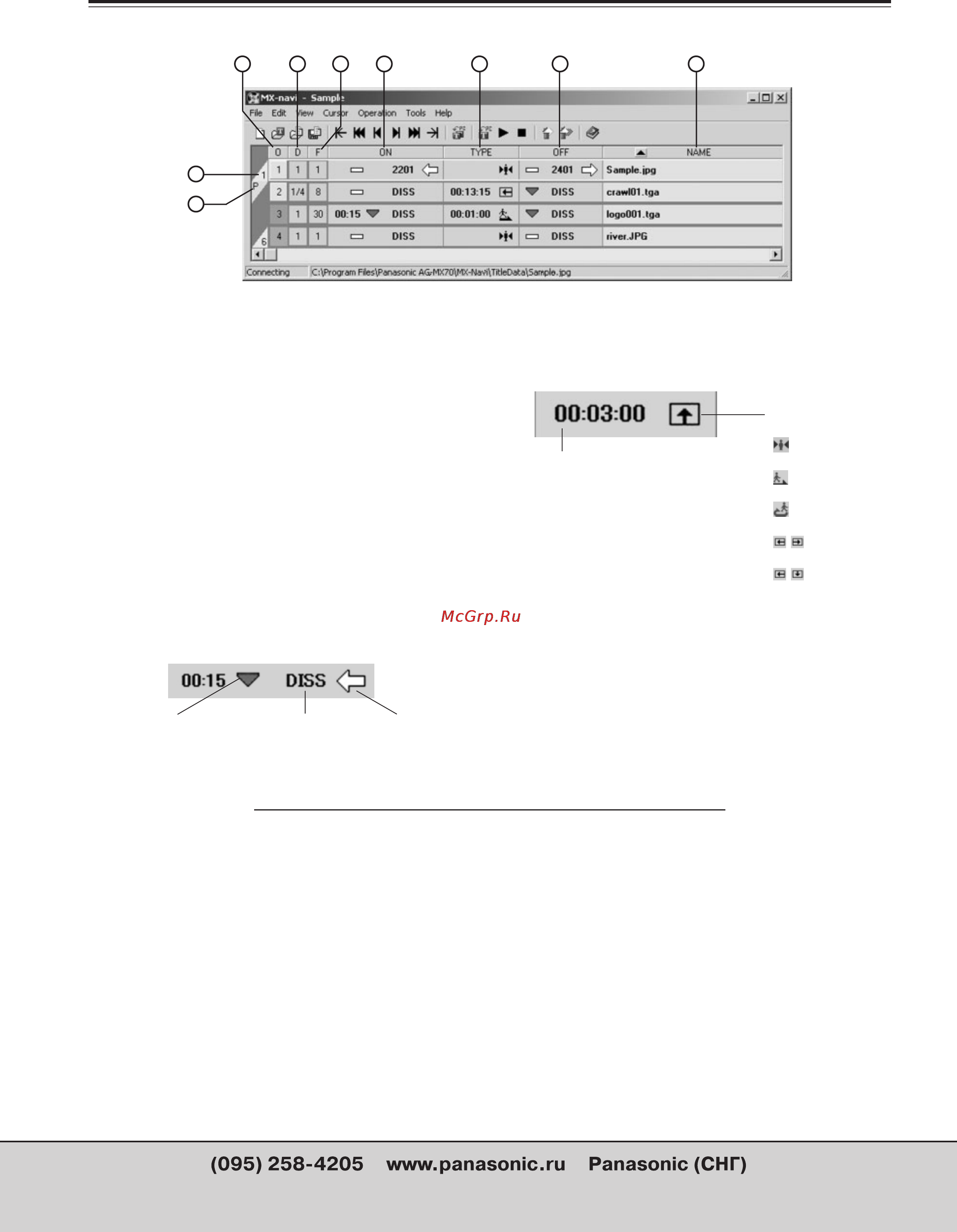 Panasonic AG-MX70 [84/102] Описания экранов