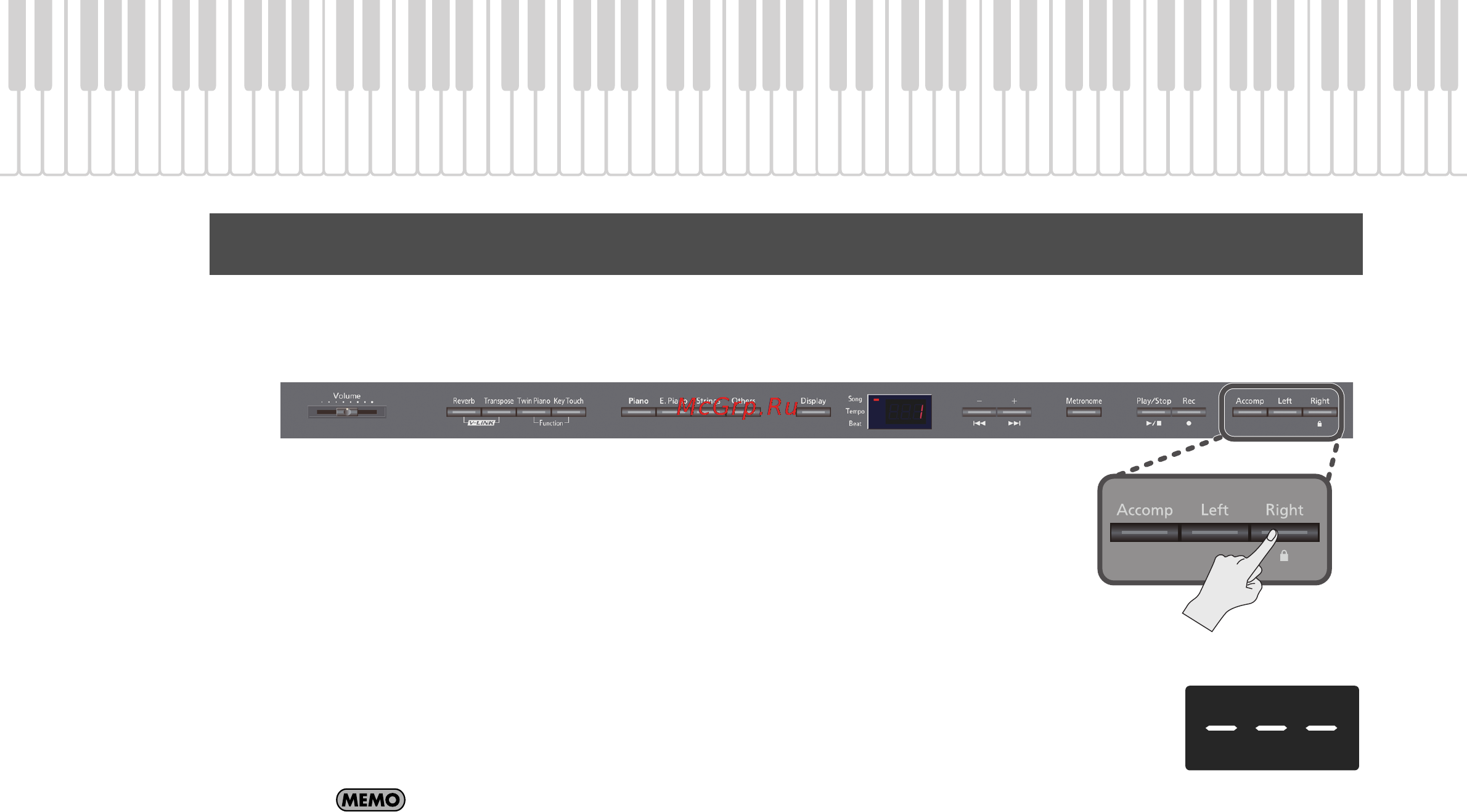 Roland DP-990F MC [35/85] Блокировка кнопок панели panel lock
