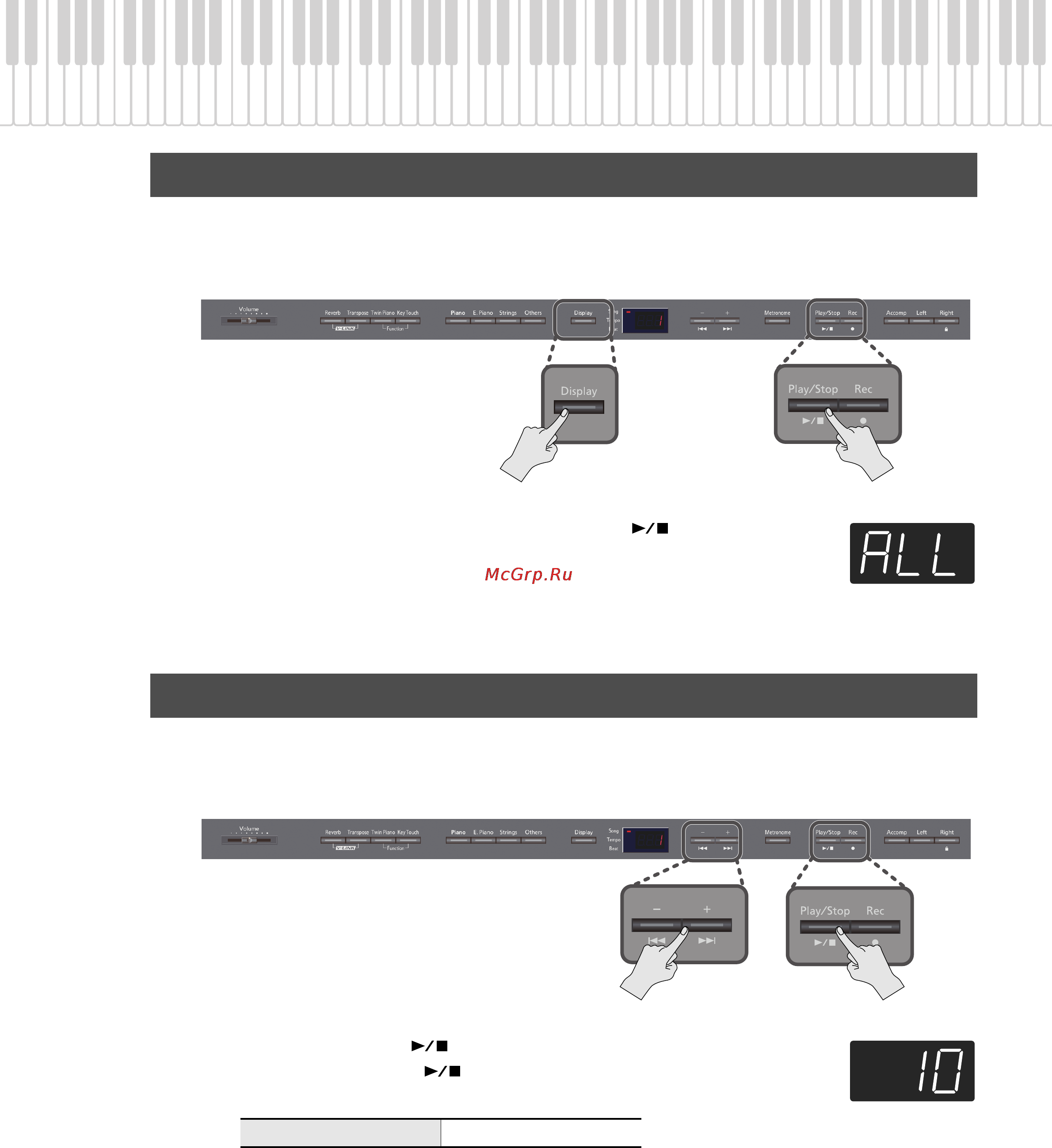 Roland DP-990F MC [38/85] Изменение громкости воспроизводимой пьесы